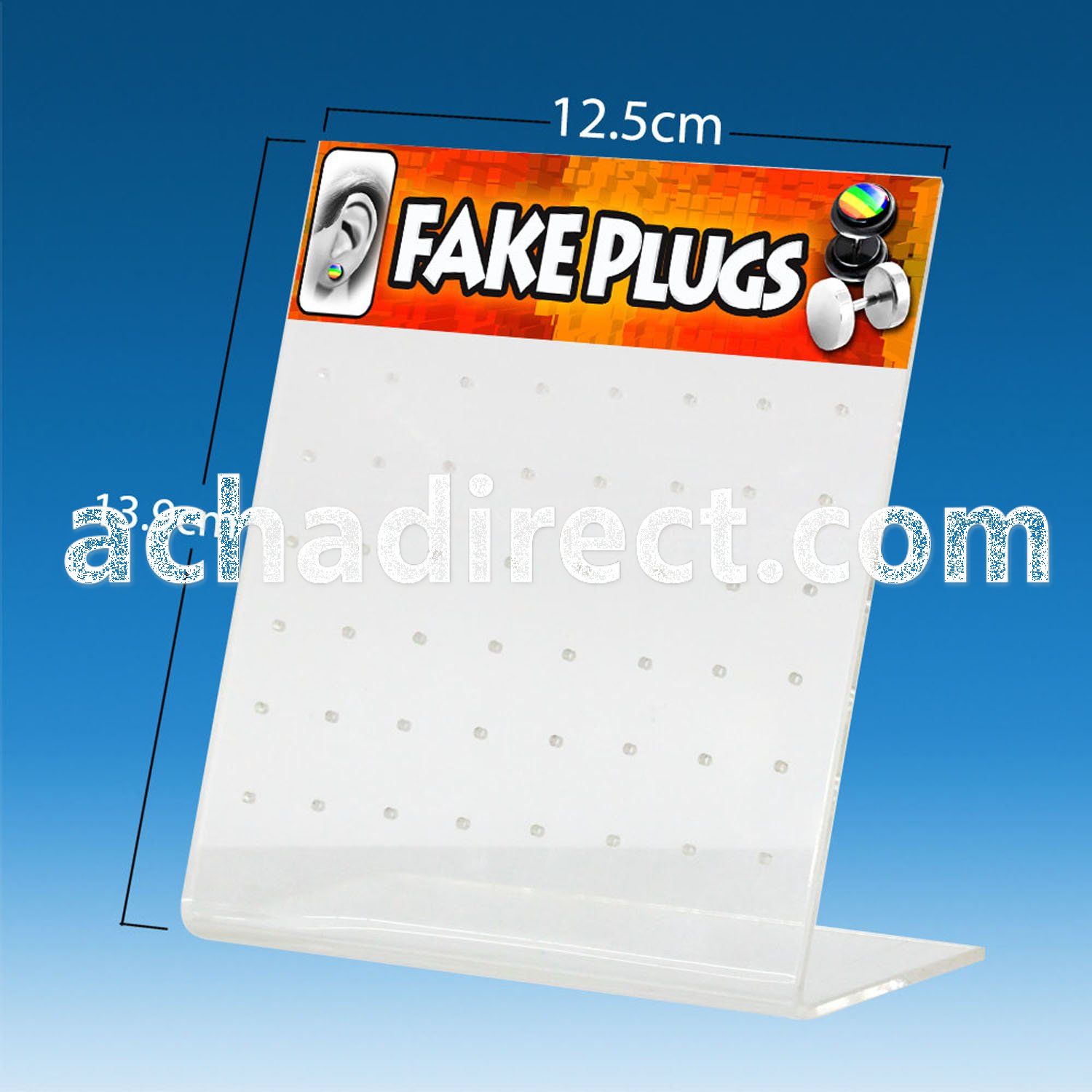 dac68 clear acrylic empty display for 48 pcs of fake plugs
