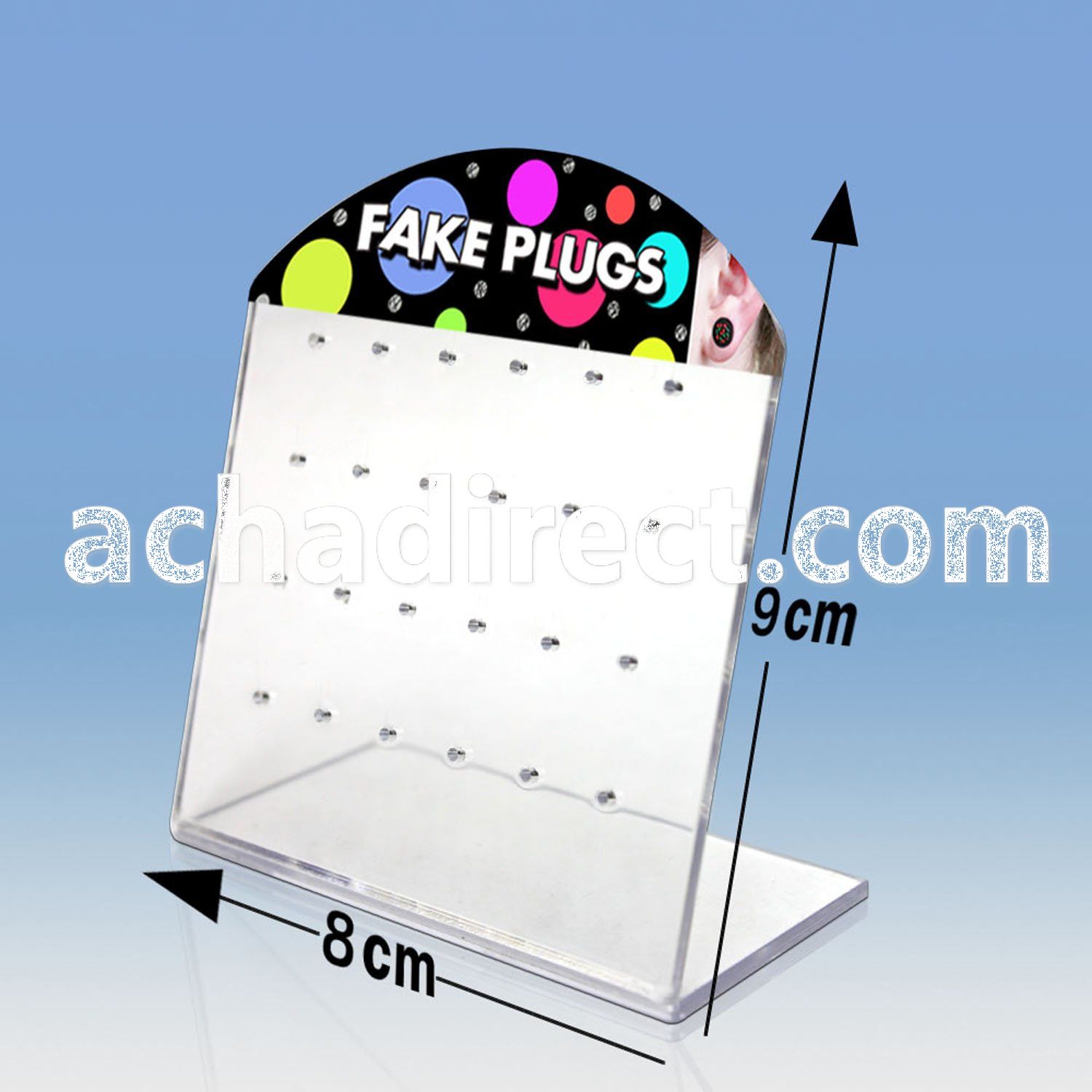 dac74 empty display w holes for fake plug ear stud