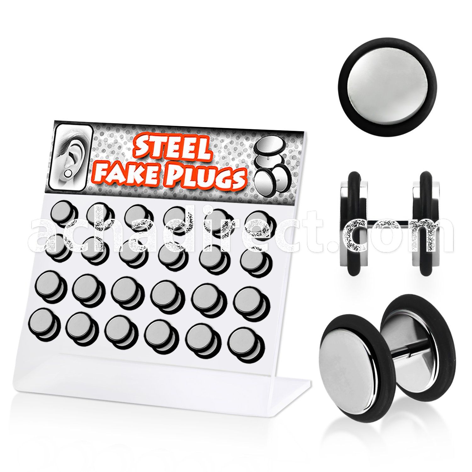 dacb62 board of high polished 316l fake plug with o ring