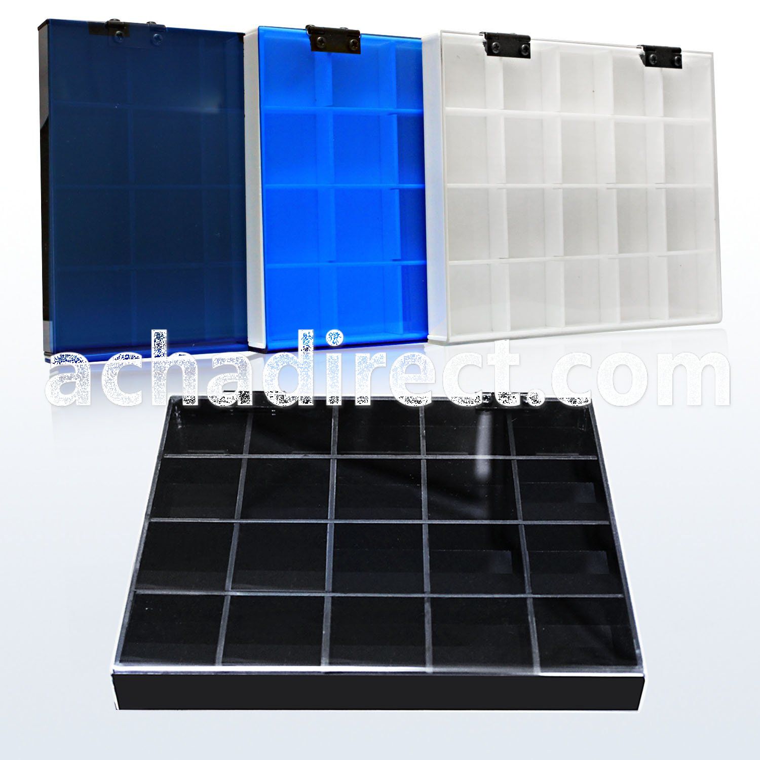 dcs20p acrylic display for body jewelry with 20 compartments