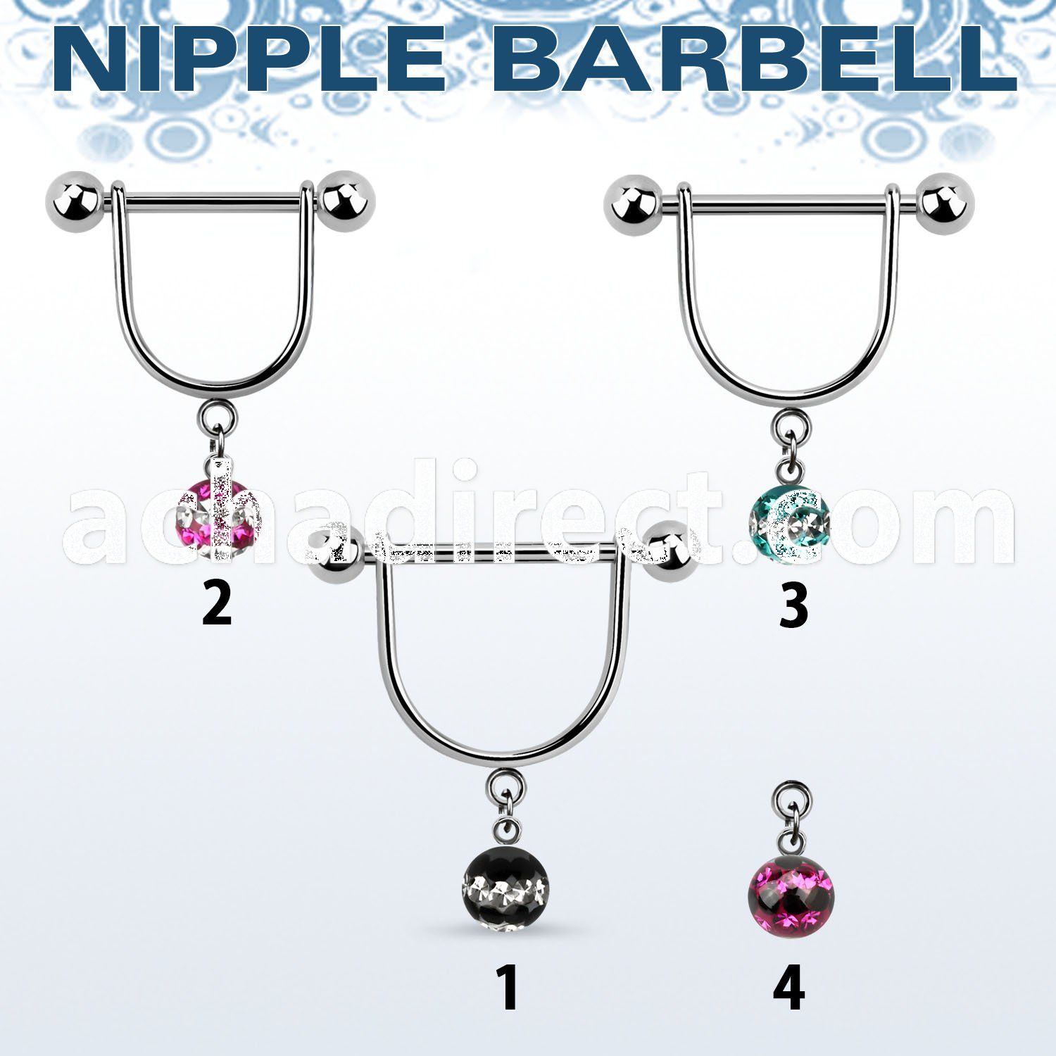 dfrsnp6 steel nipple stirrup w 6m triple line multi crystal ball