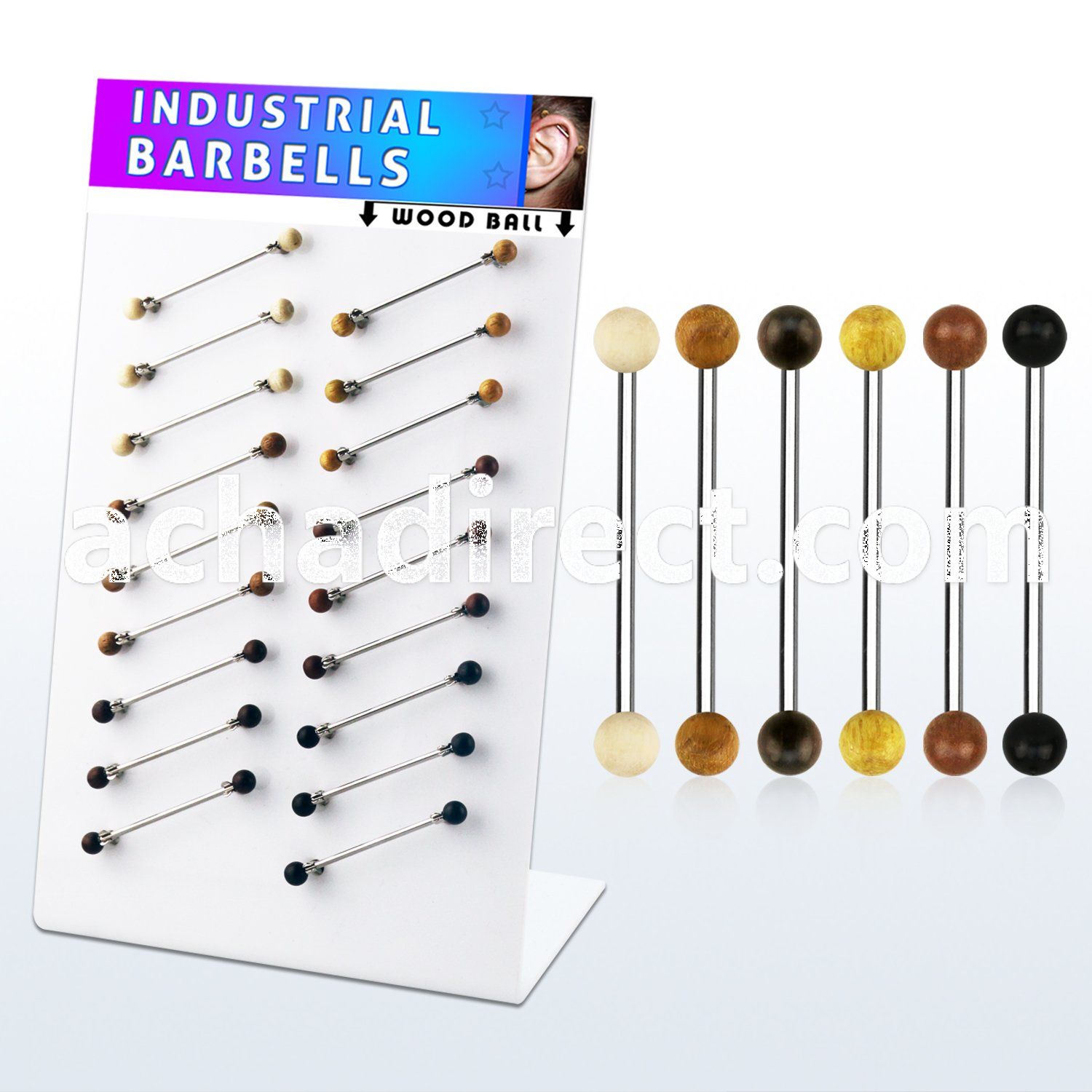 dind26 board w 18 organic industrial barbell 5mm wood balls