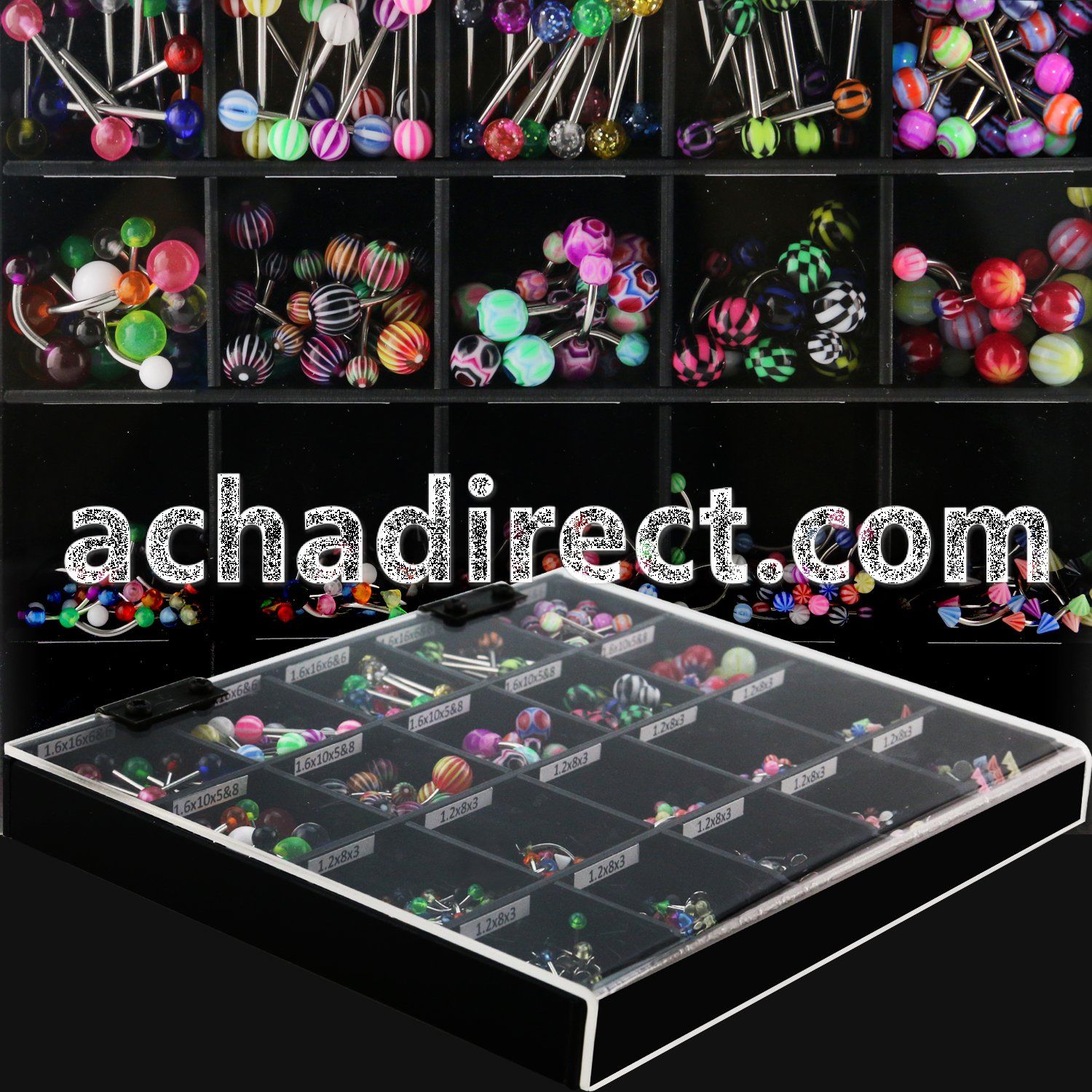 dmbj22 various 316l banana barbell labret with ball cone