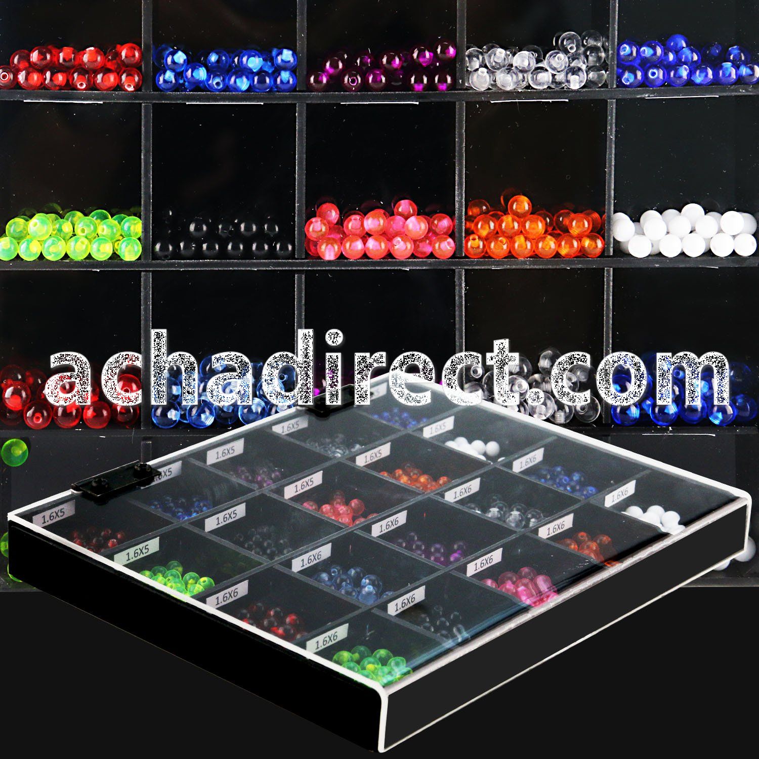 dmbj3 acrylic uv ball cone with assorted colored threading