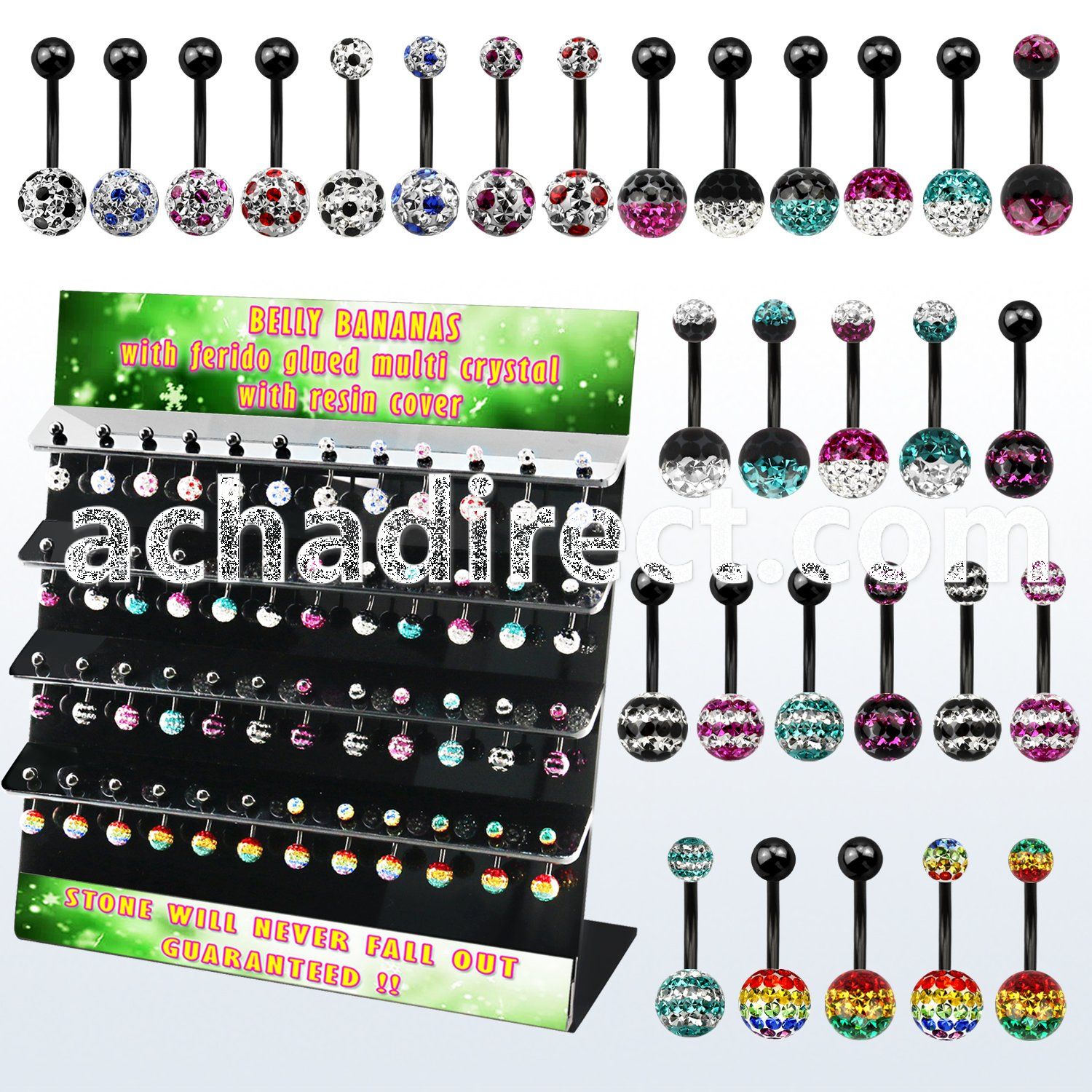 dmcd10 display w anodized belly banana w mix design ferido ball