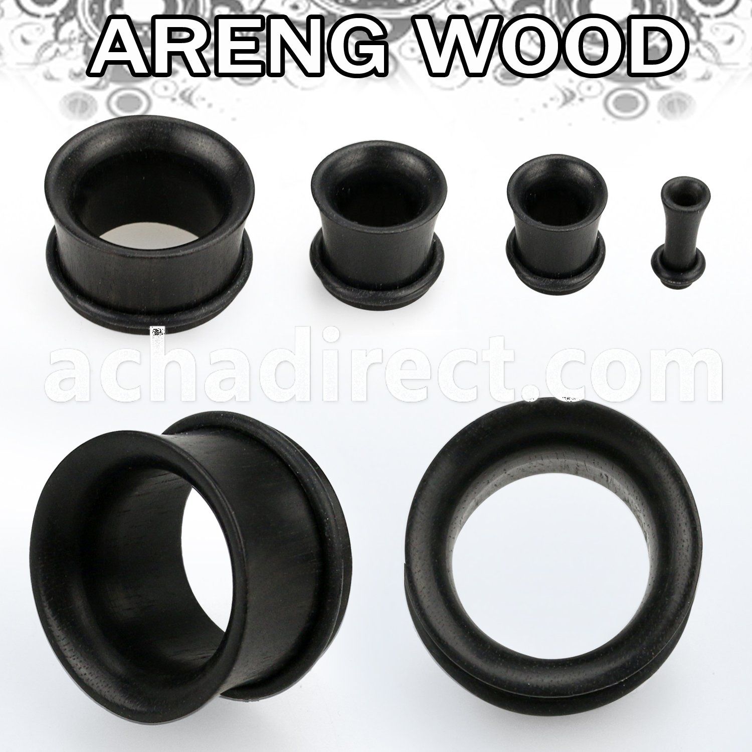 dparr areng wood single flare flesh tunnel with rubber o ring