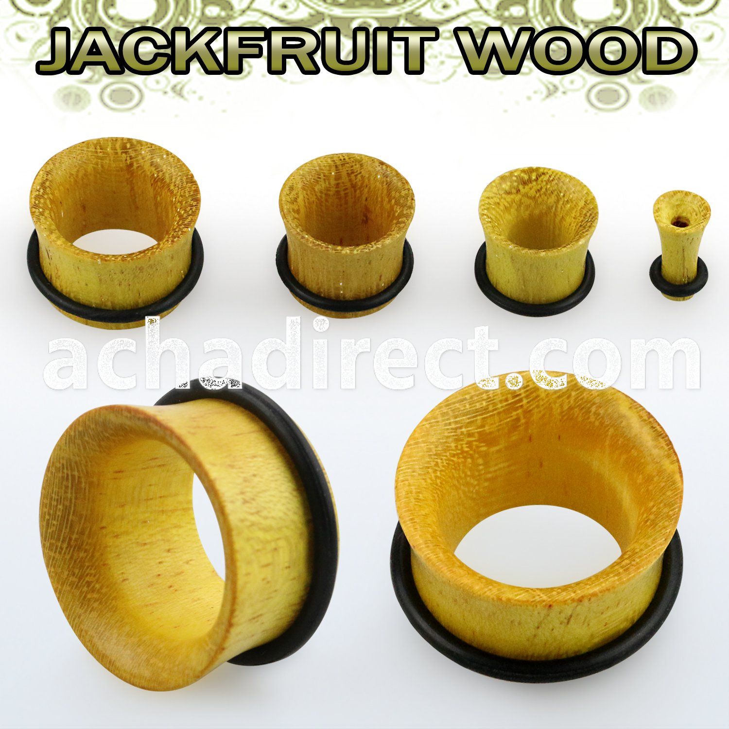 dpjfr jackfruit wood single flare flesh tunnel with o ring