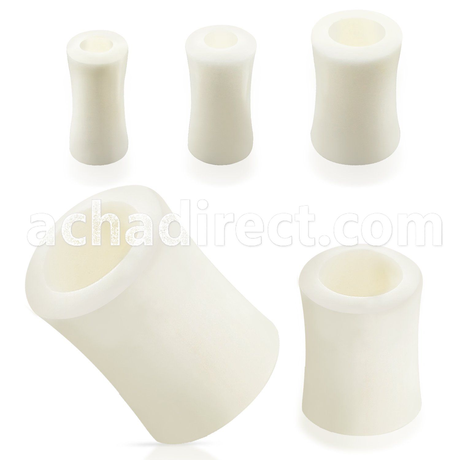 dpwh white bone double flared flesh tunnel size 4mm to 6mm