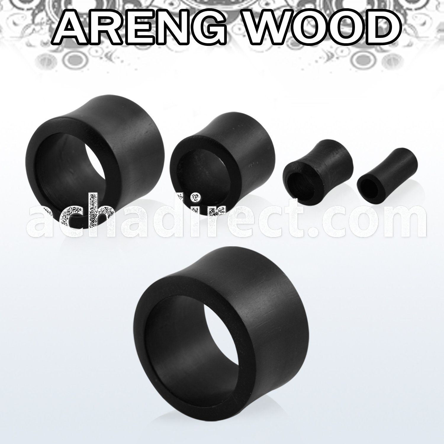 dpwk areng wood double flared flesh tunnel size 3 25mm