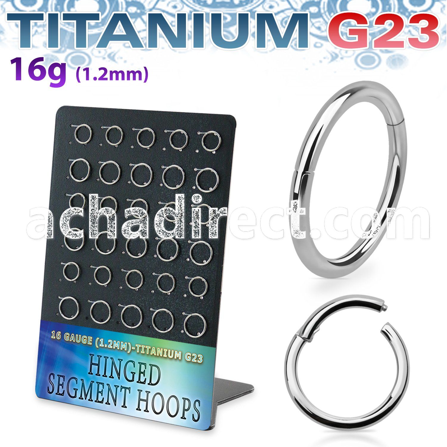 dusegh1 titanium g23 hinged segment rings 30pcs