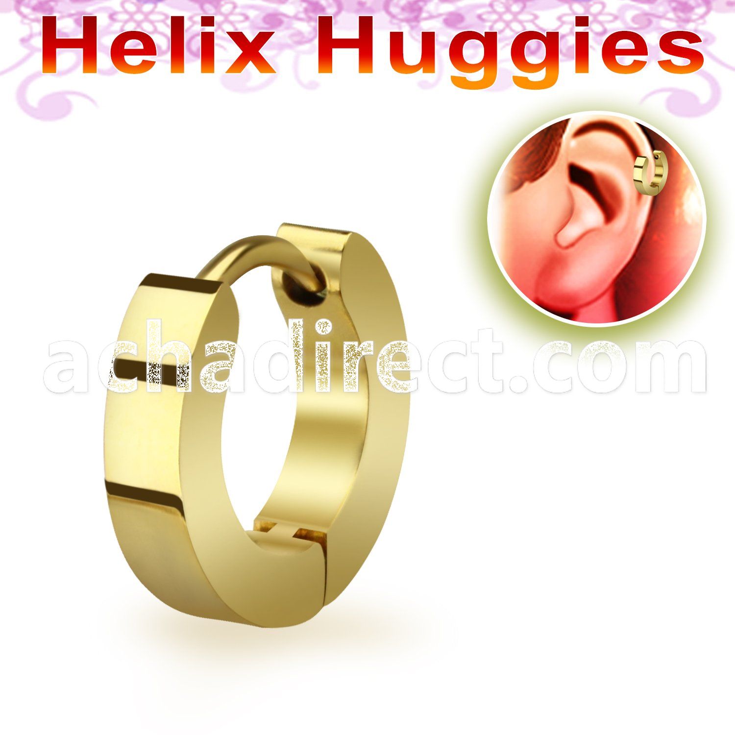 er248g tiny gold anodized 316l steel helix huggie