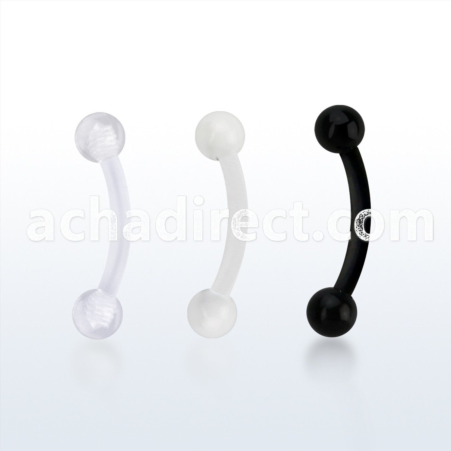 fbnevb bioflex eyebrow banana w 3mm balls