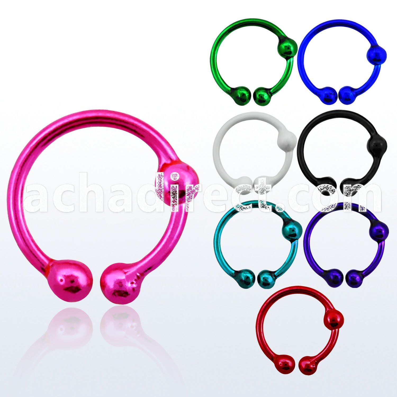 fns05p color silver fake nose clip with 2mm ball diameter 8mm