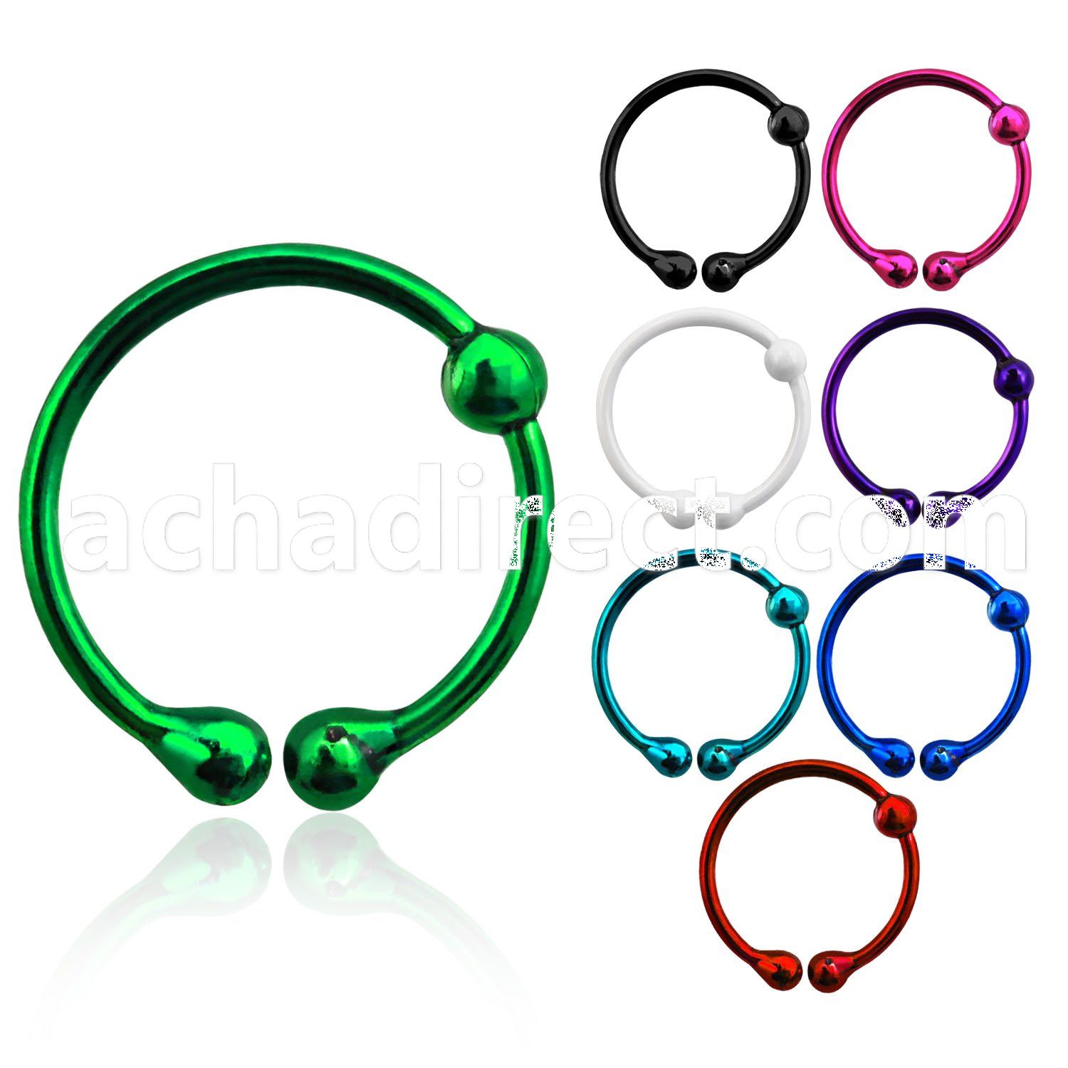 fns06p color silver fake nose clip w 2mm ball diameter 10mm