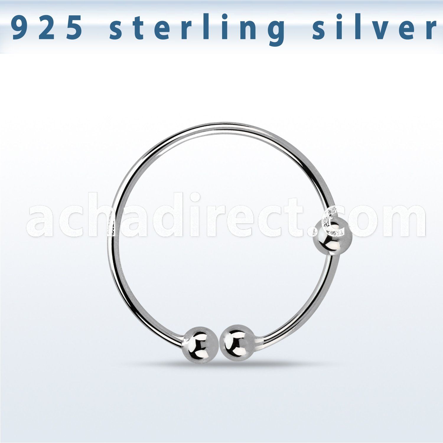 fns07 silver fake nose clip with 2mm ball diameter 12mm