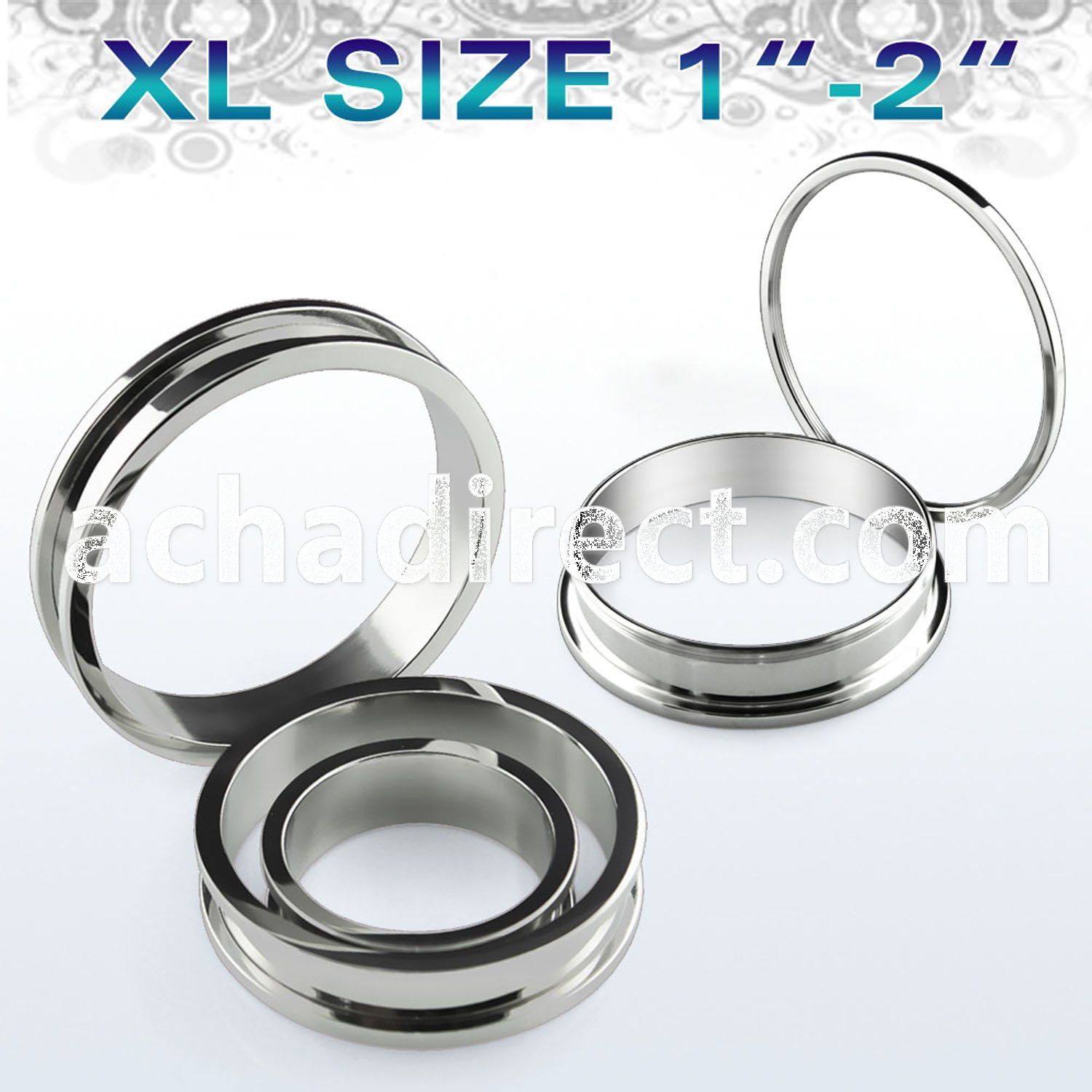 fpgxl xl high polished surgical steel screw fit flesh tunnel