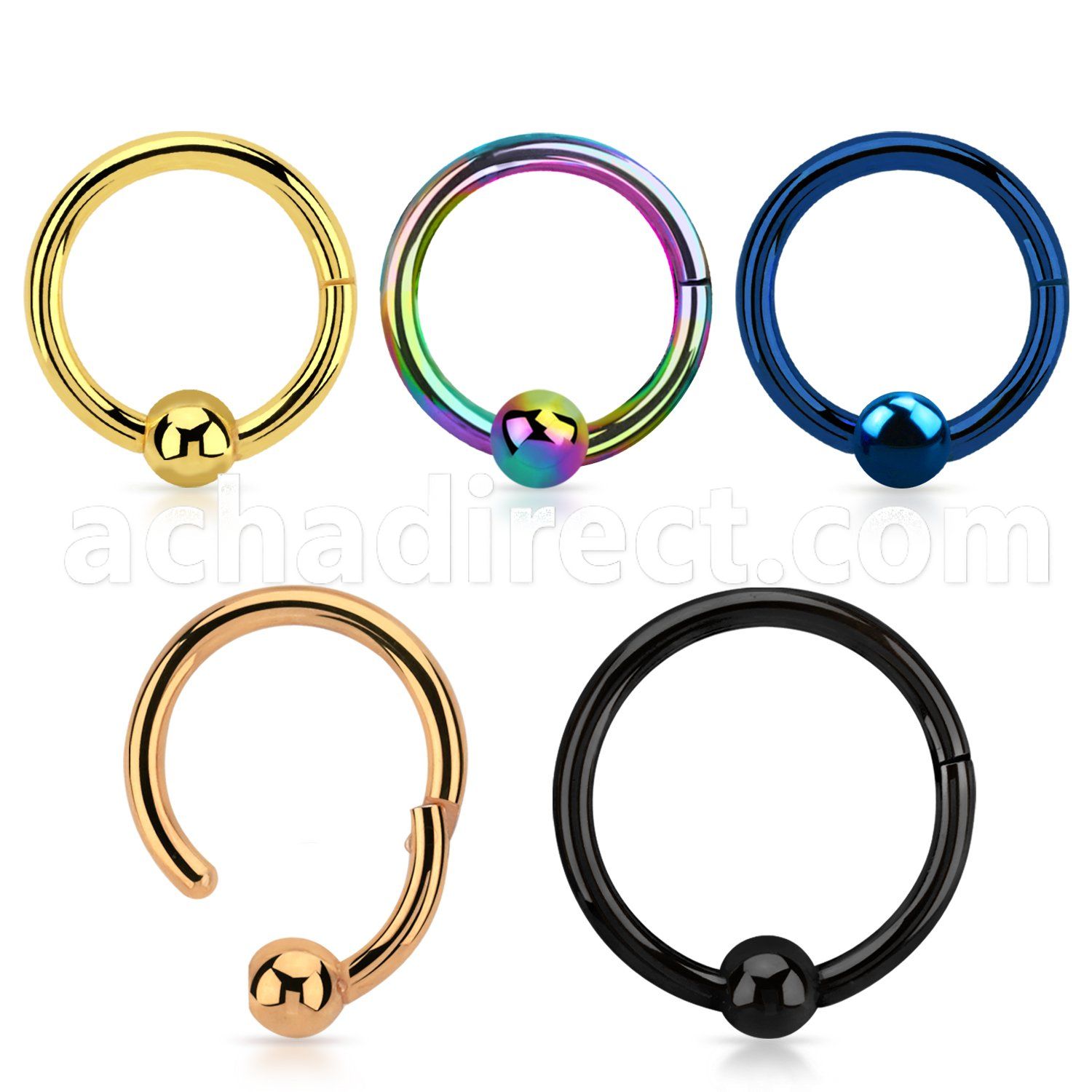 hbcrbt16 anodized steel hinged ball closure ring w 3mm ball