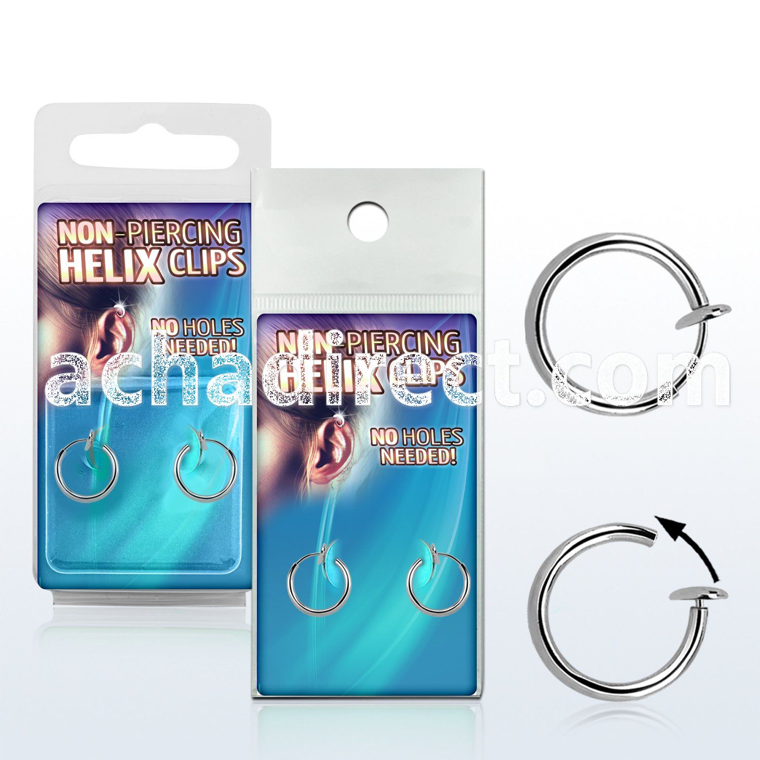 hlcirx non piercing fake helix clips size 8mm to 12mm