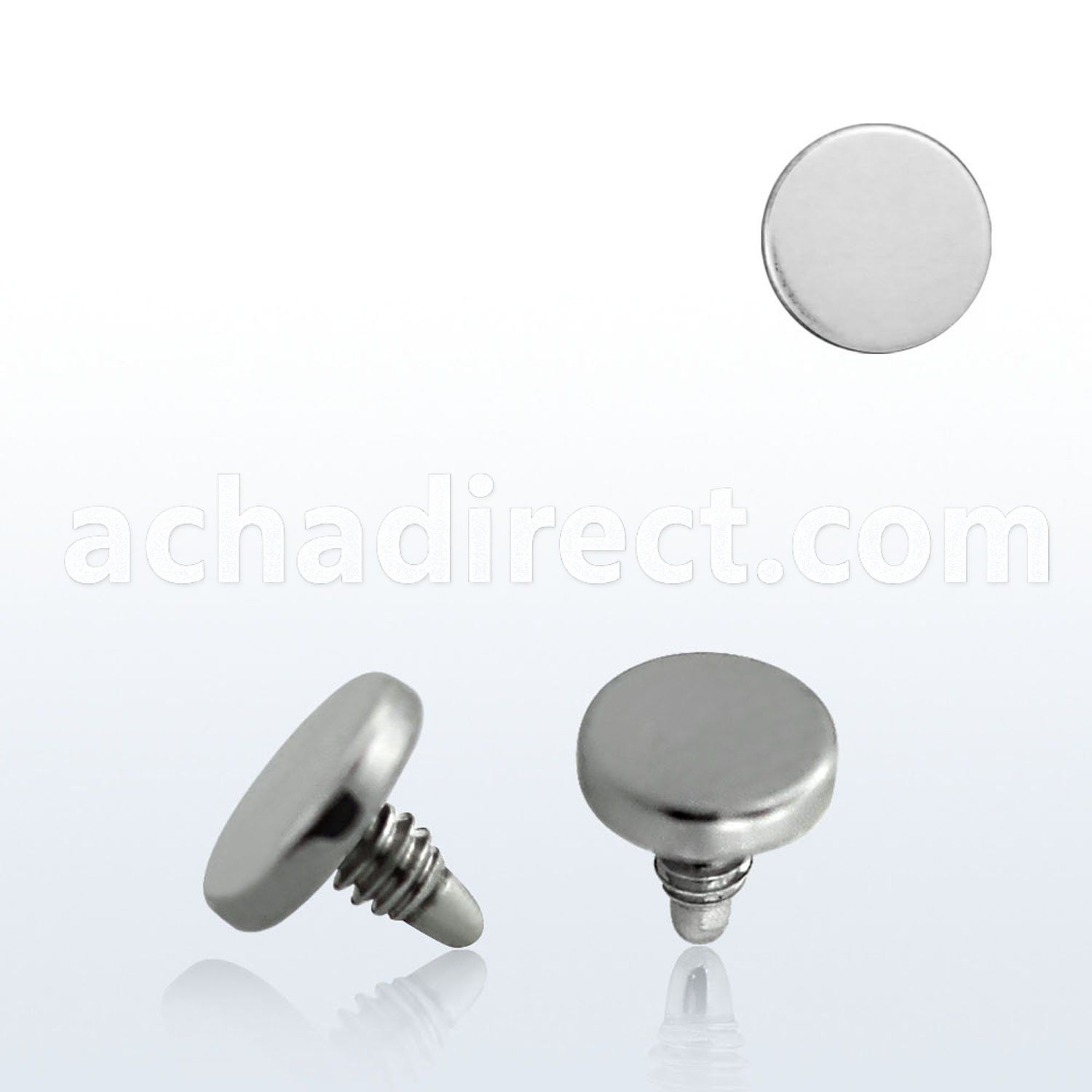 ie3 3mm 316l steel dermal anchor disk top for base plate