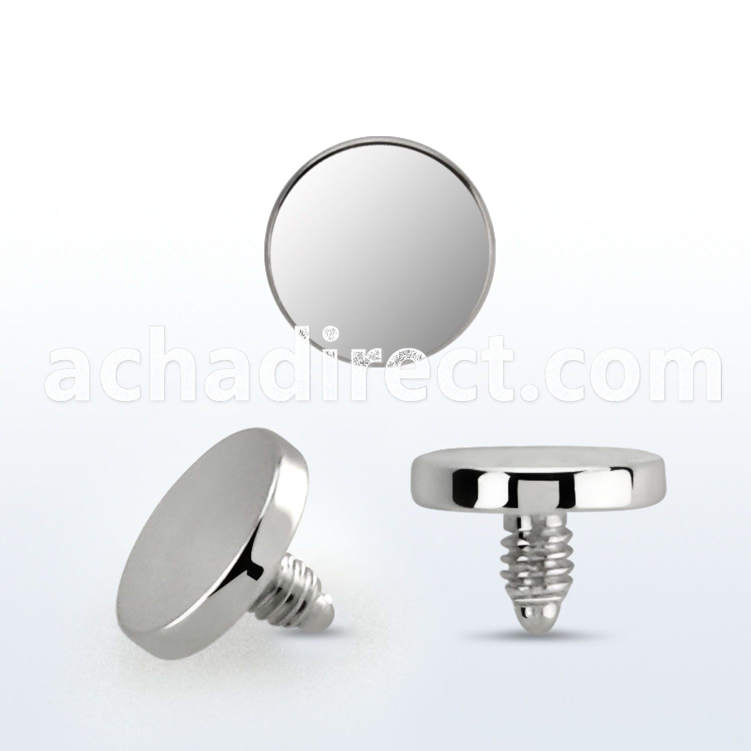 ie4 4mm flat disk shaped 316l steel dermal anchor top part