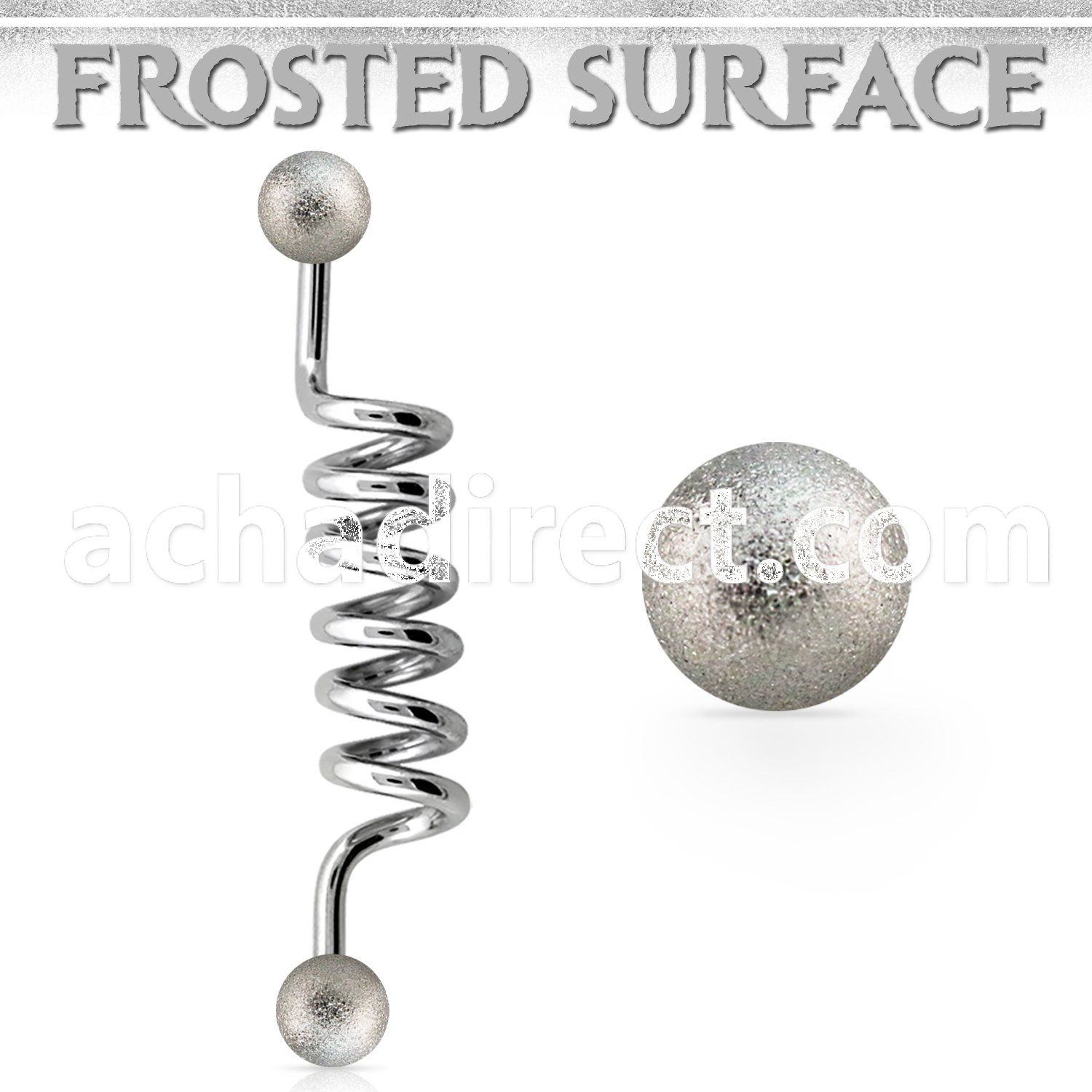 indfo5 steel industrial coil barbell w 5mm frosted steel balls