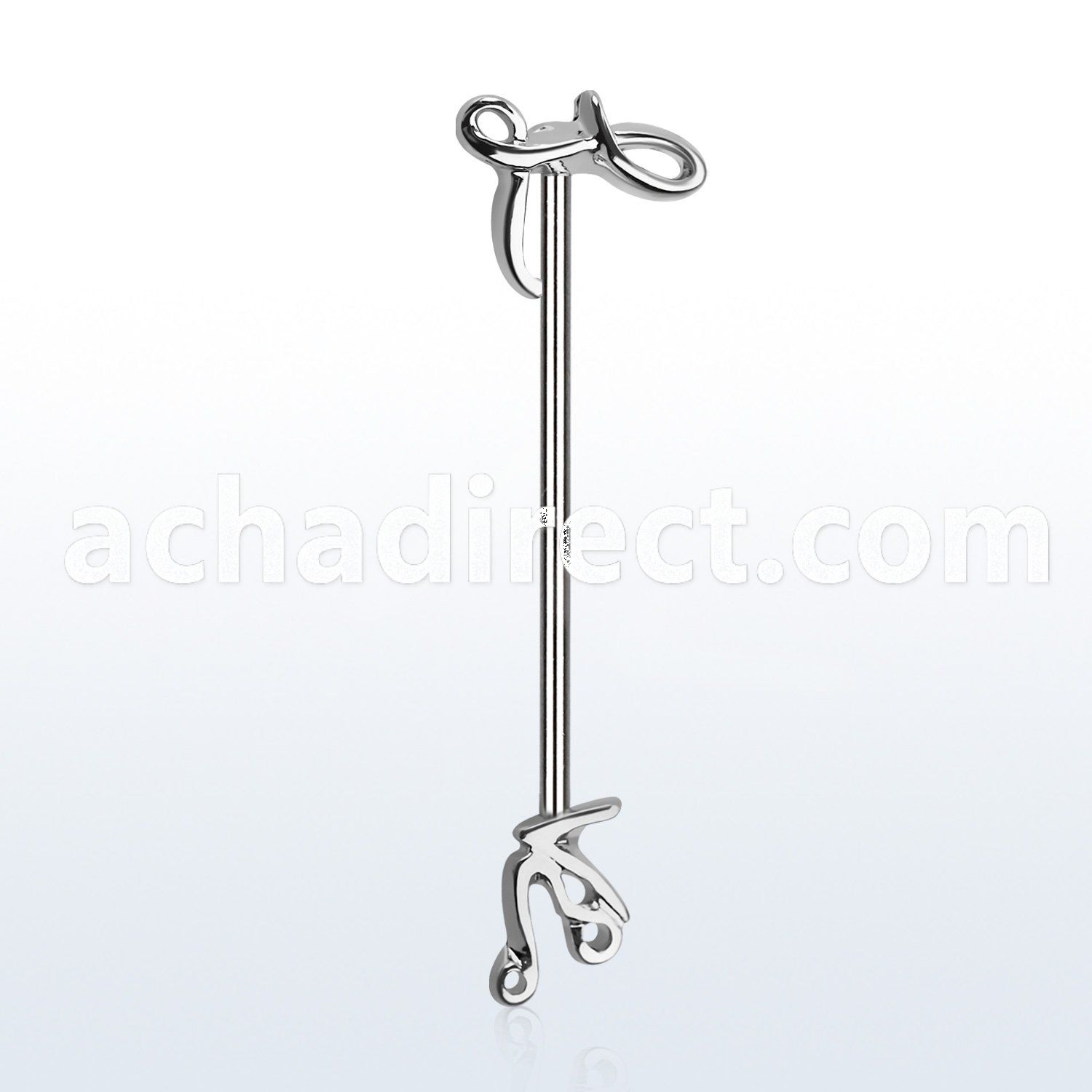 indsh31 316l steel industrial barbell w love wording