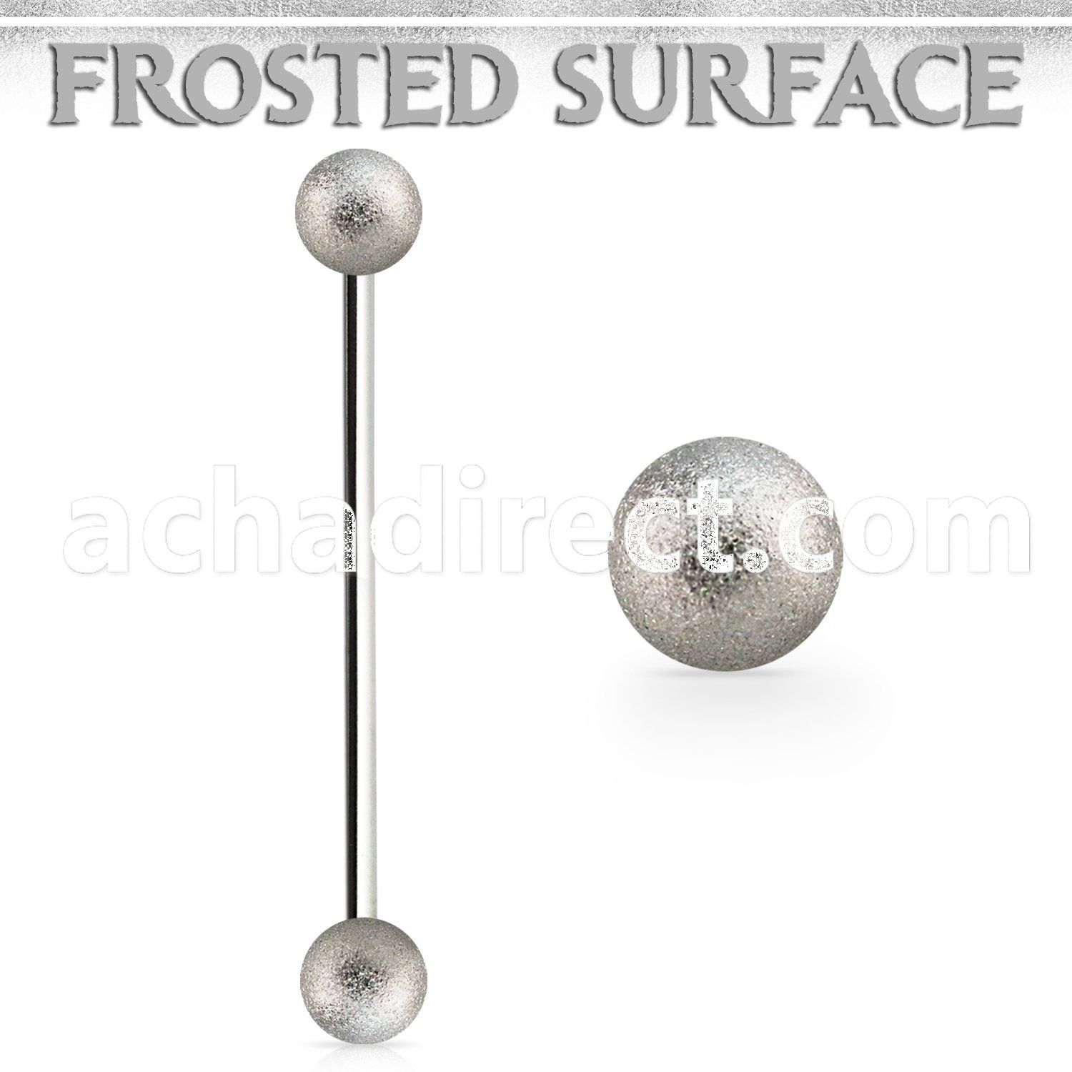 info5 316l steel industrial barbellw 2 5mm frosted steel balls