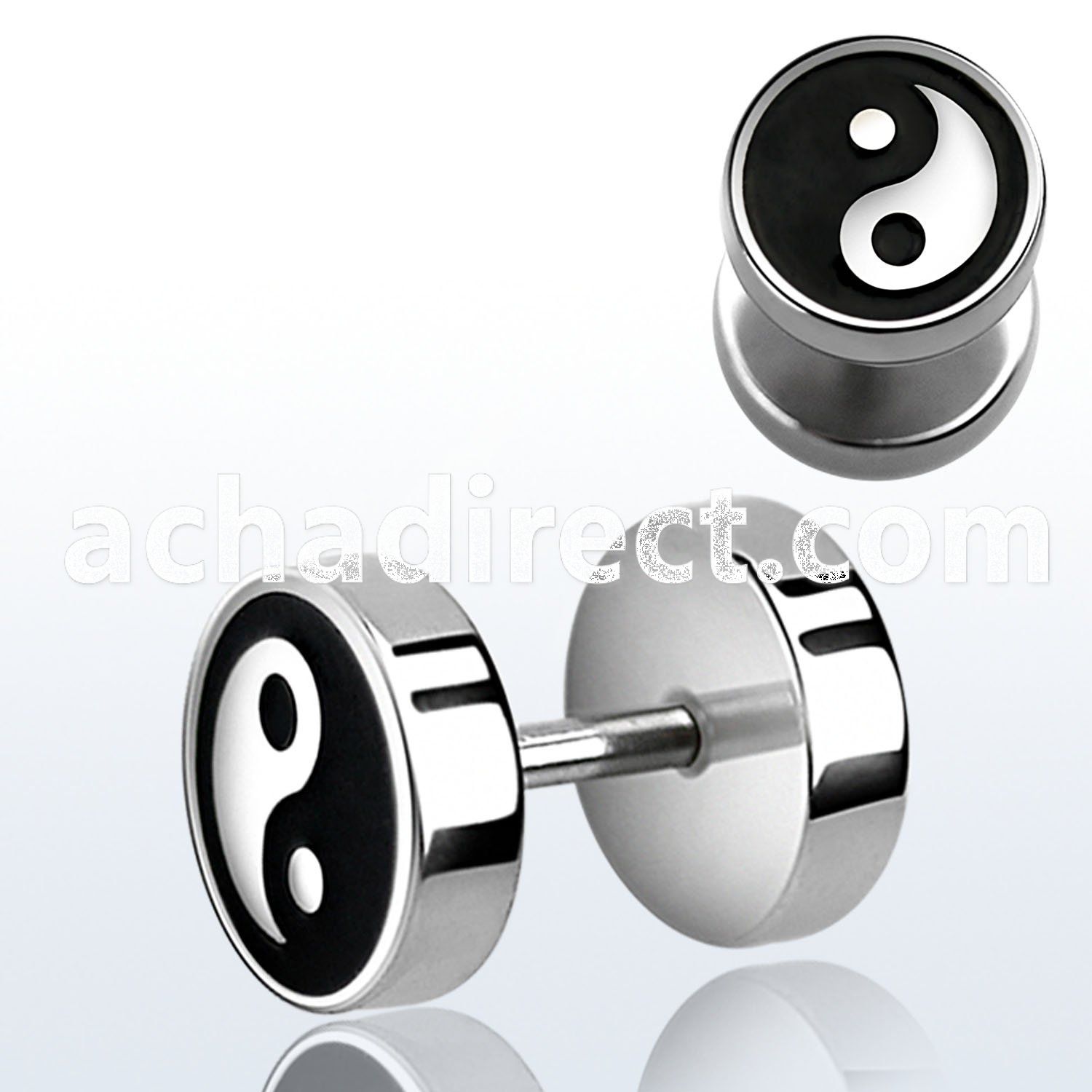 ip11 high polished fake plug with laser edged yin yang logo
