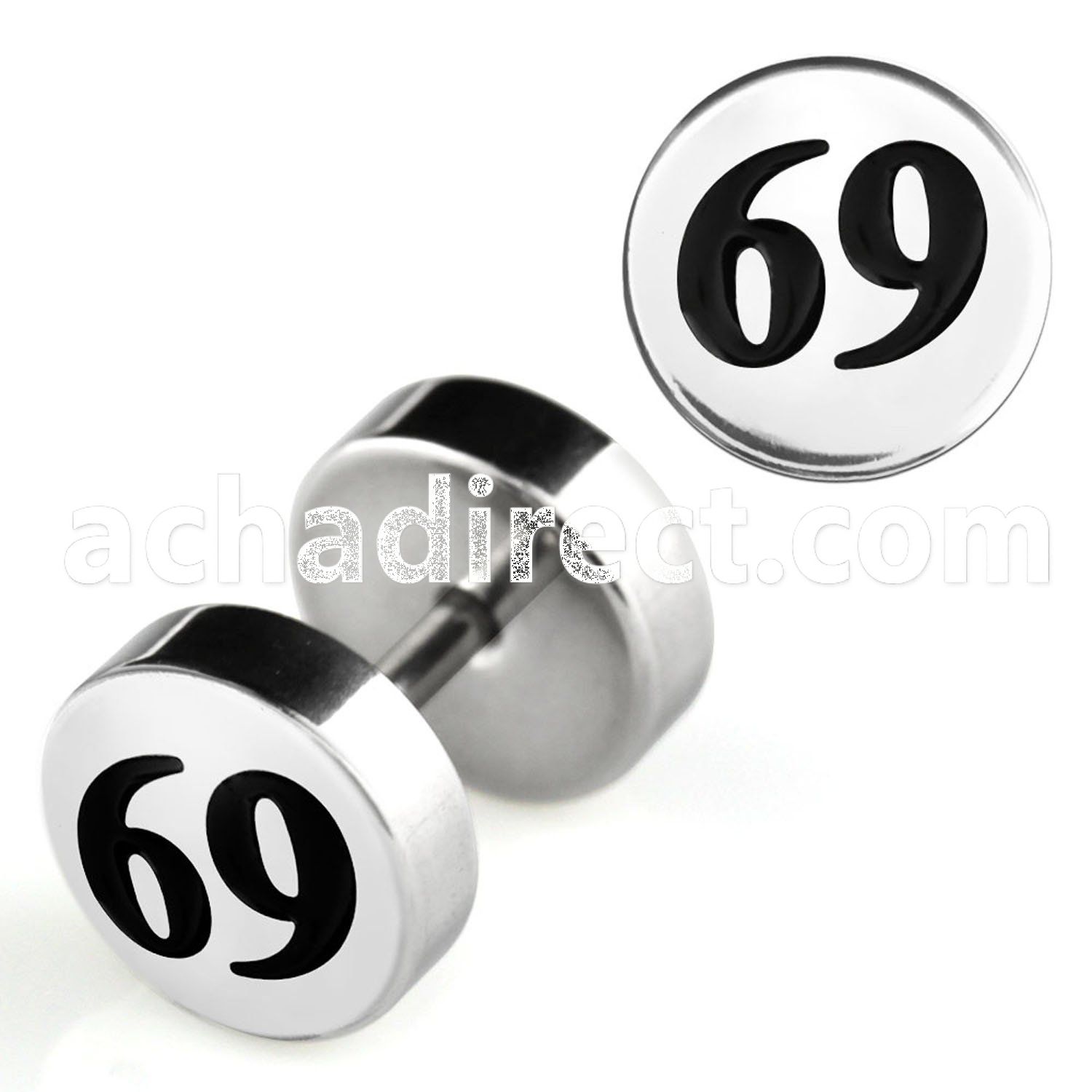 ip12 high polished fake plug with laser edged 69 logo