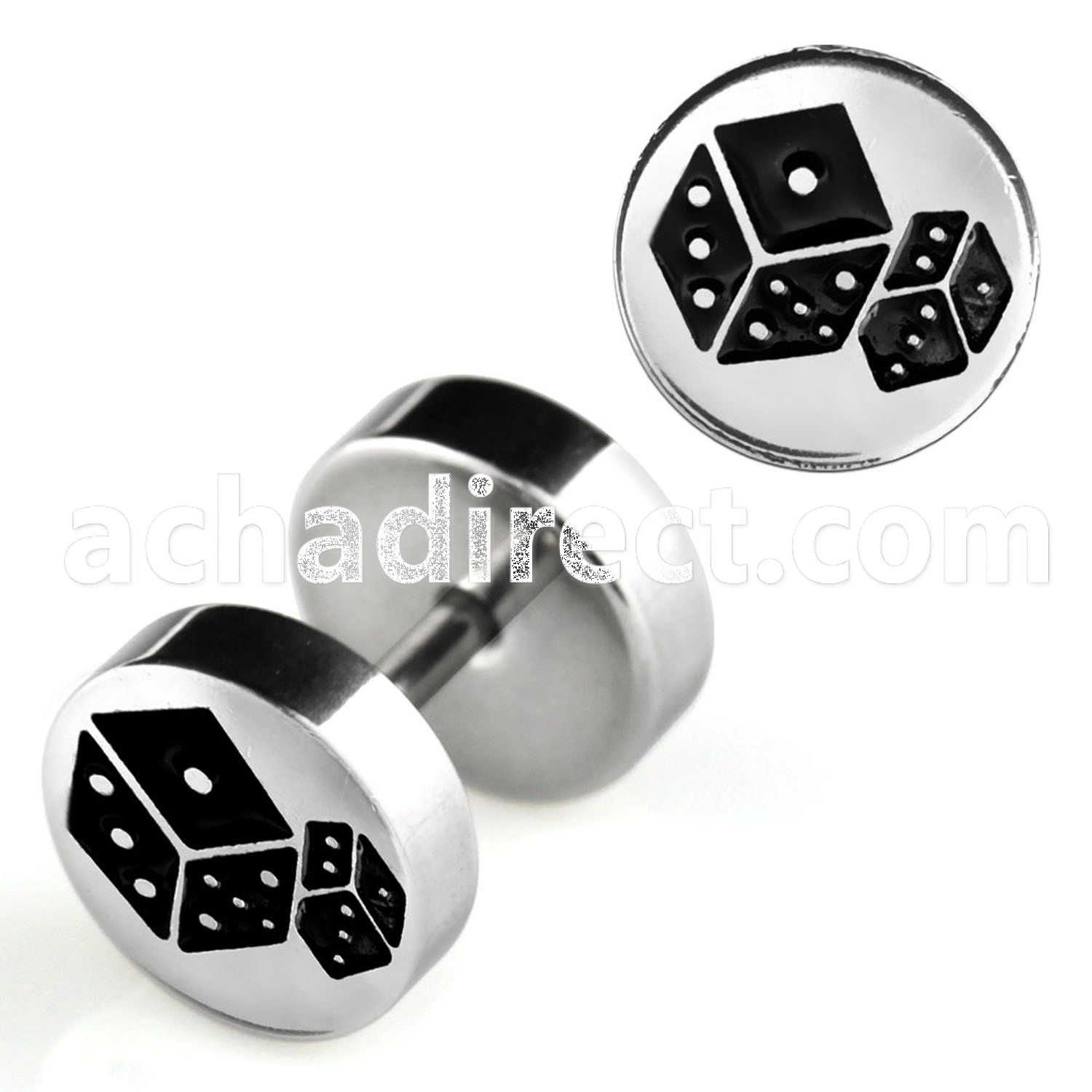ip14 high polished fake plug with laser edged dice logo