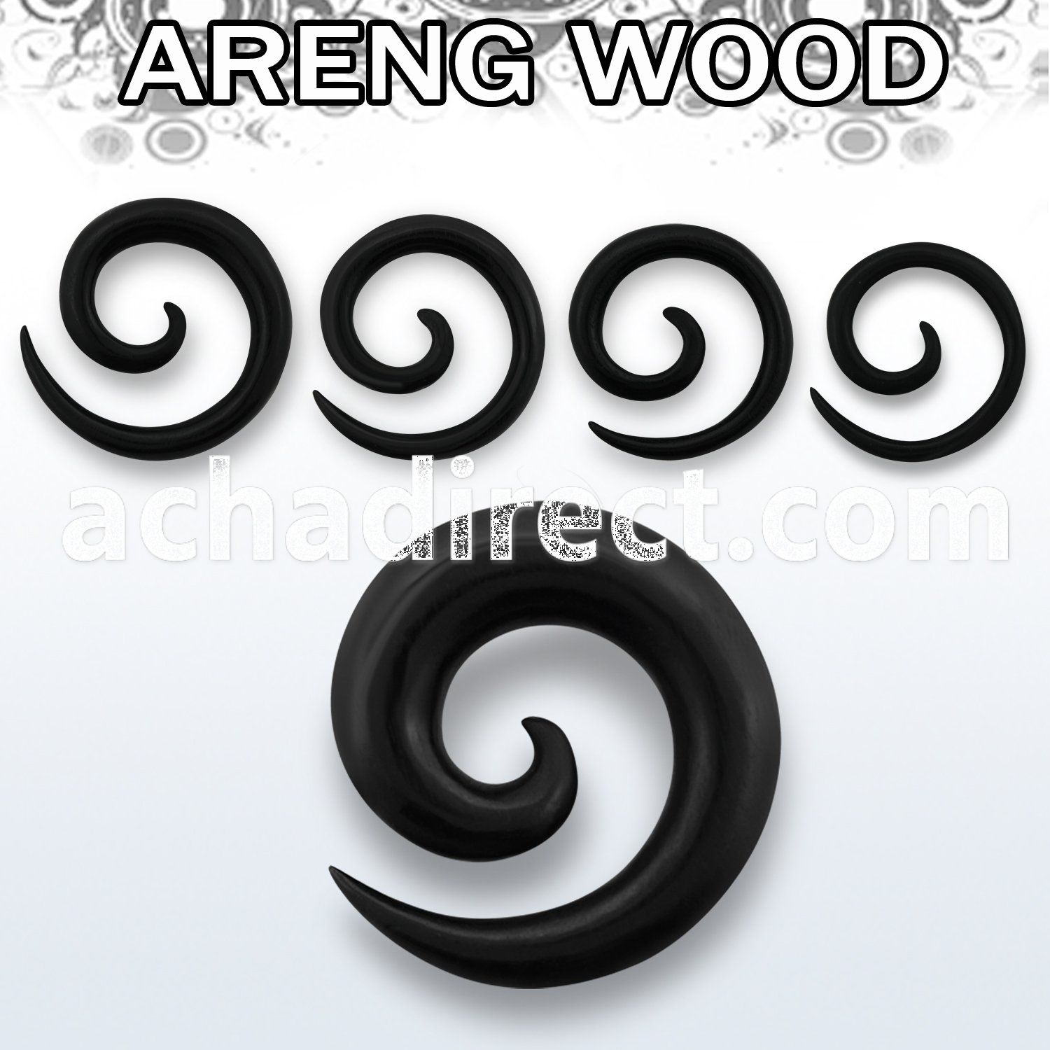 ipar areng wood spiral coil taper size 3mm 12mm