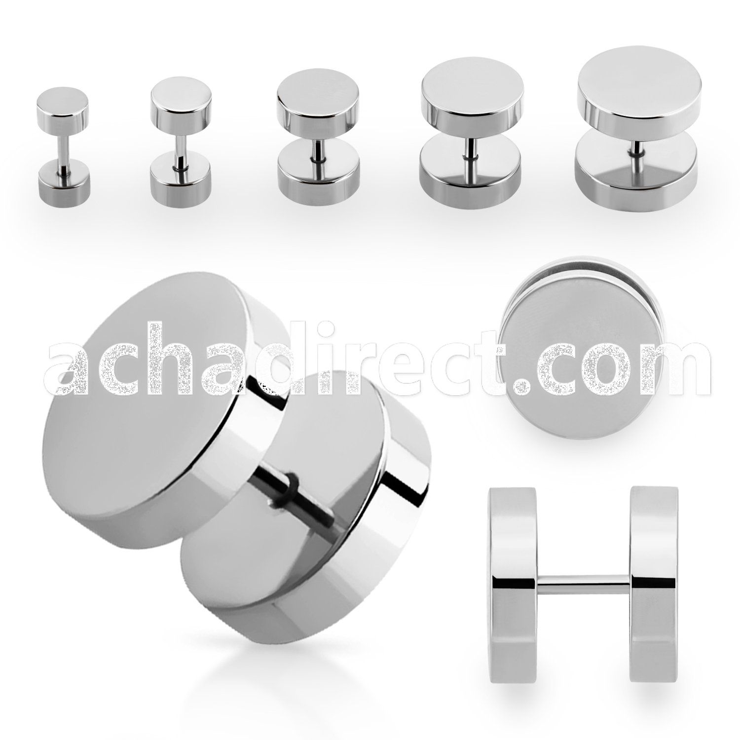 iprd high polished 316l steel fake plug without o rings