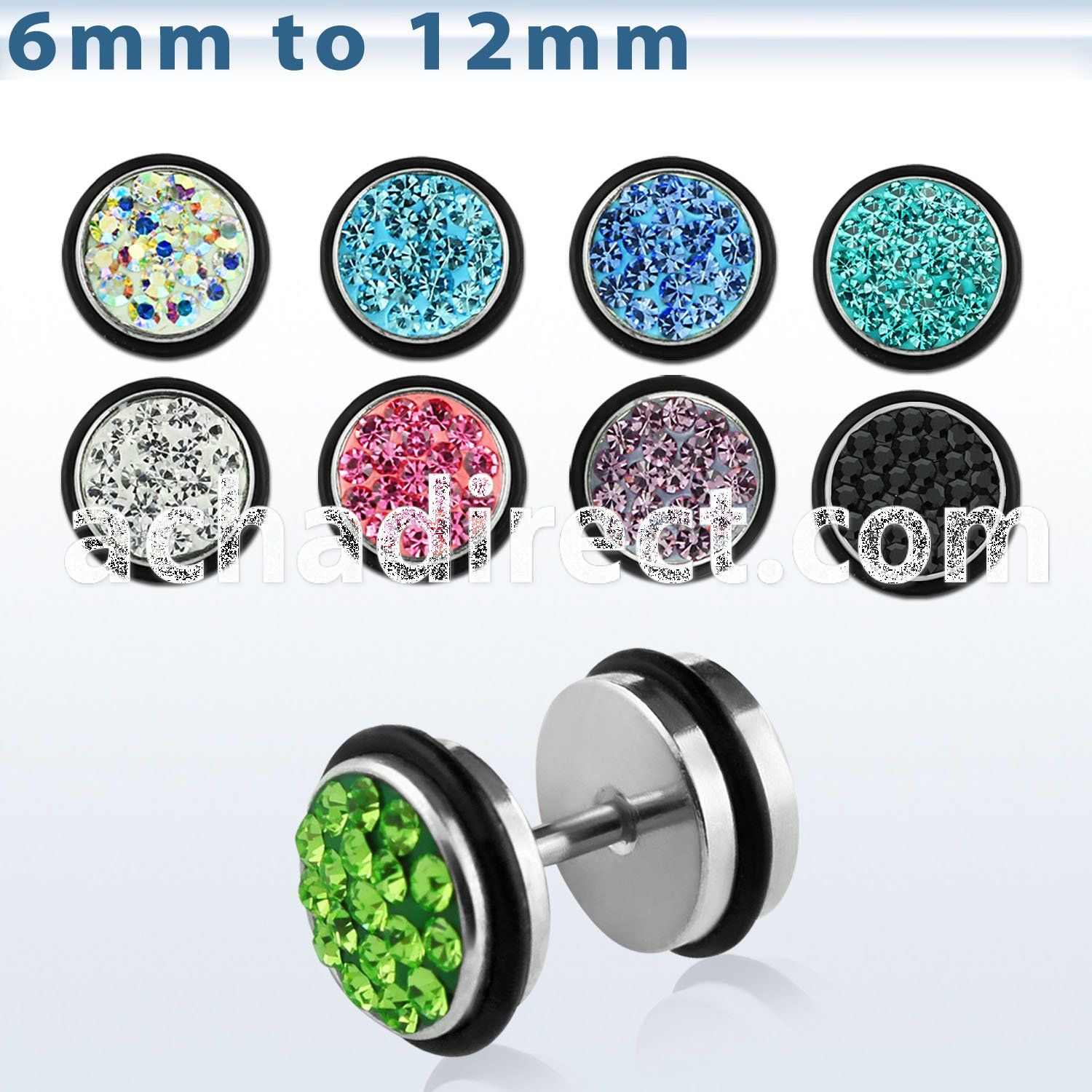 iprfc 316l steel fake plug with ferido multi crystal o rings