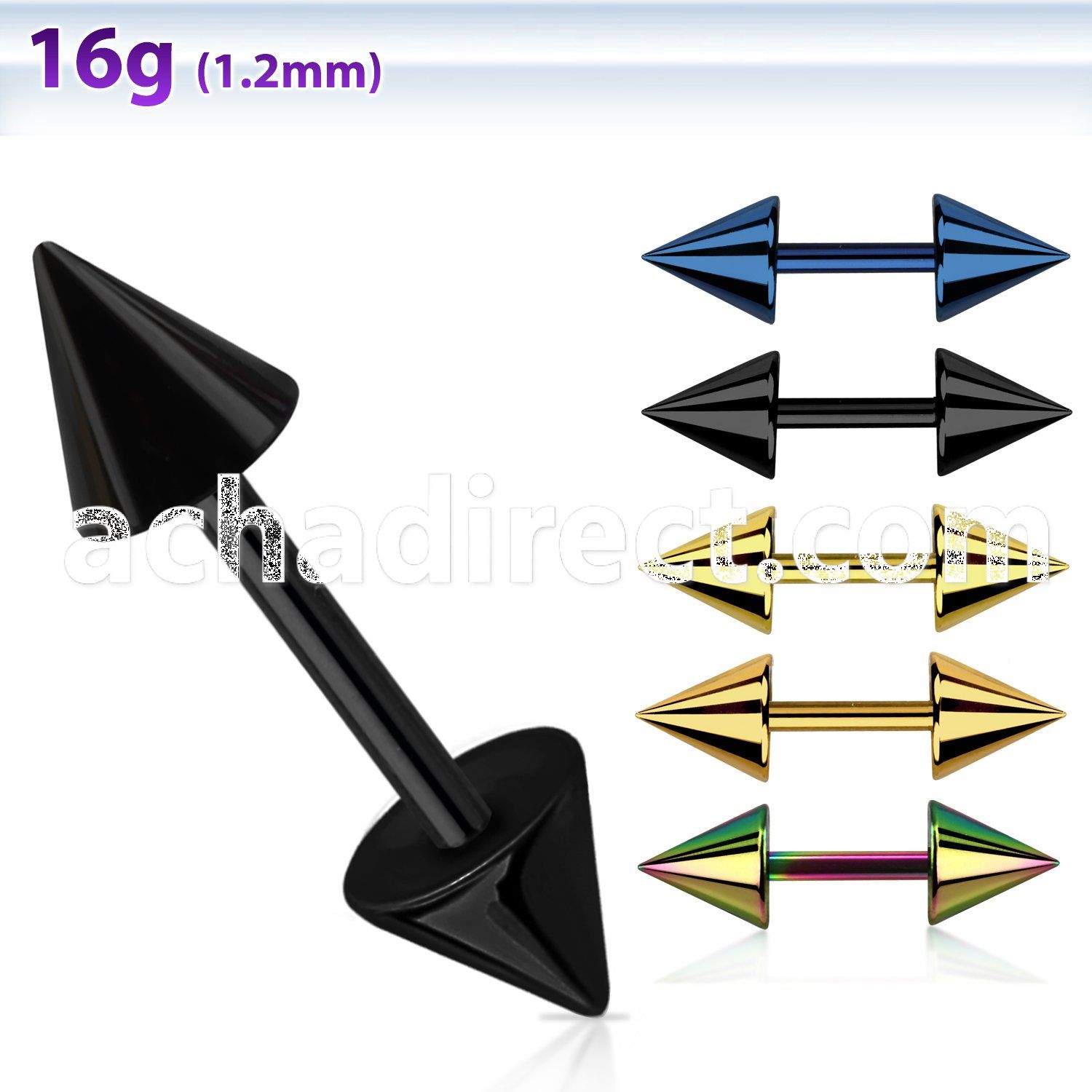 iptcn5 anodized surgical steel fake plug w two 5mm cone