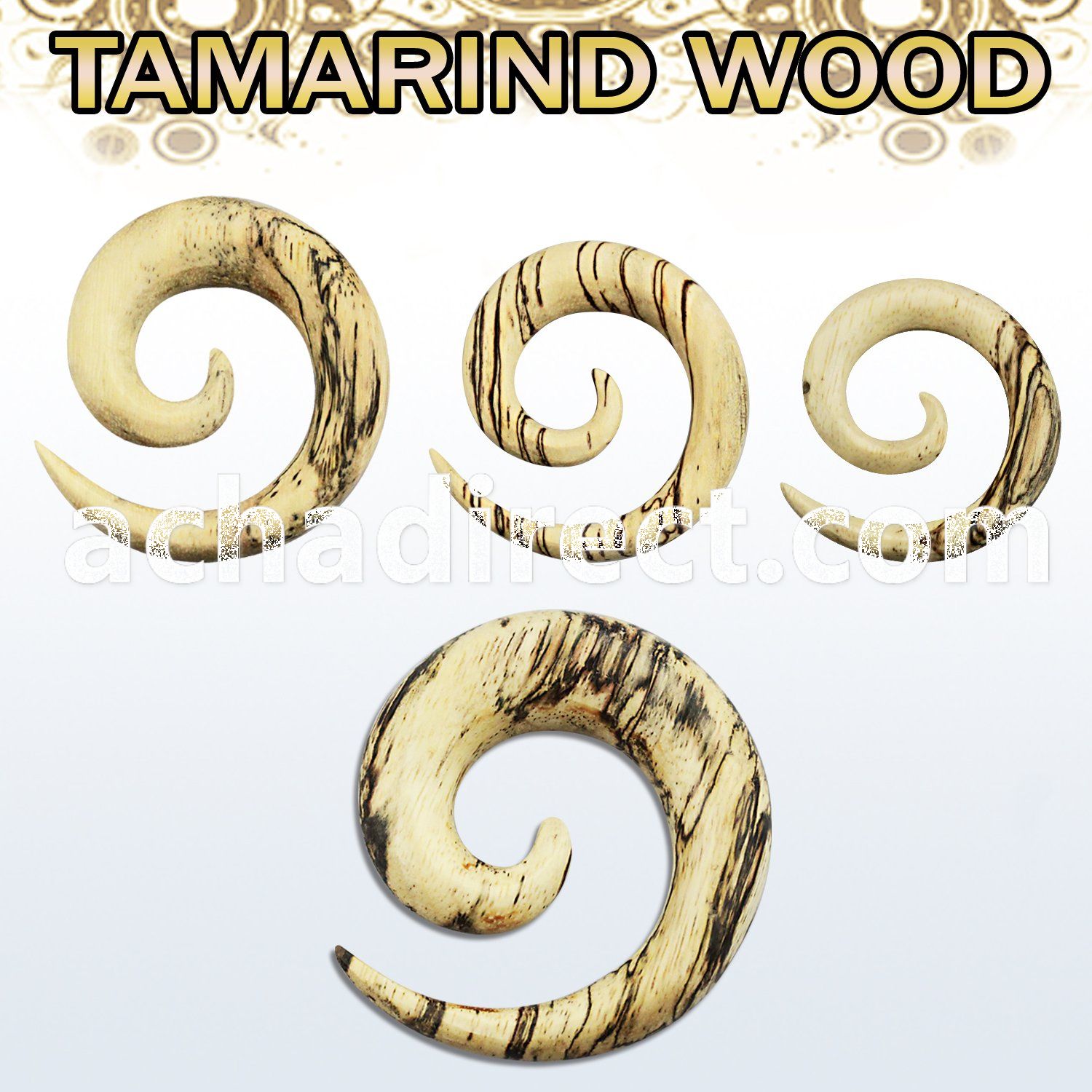 iptm tamarind wood spiral coil taper