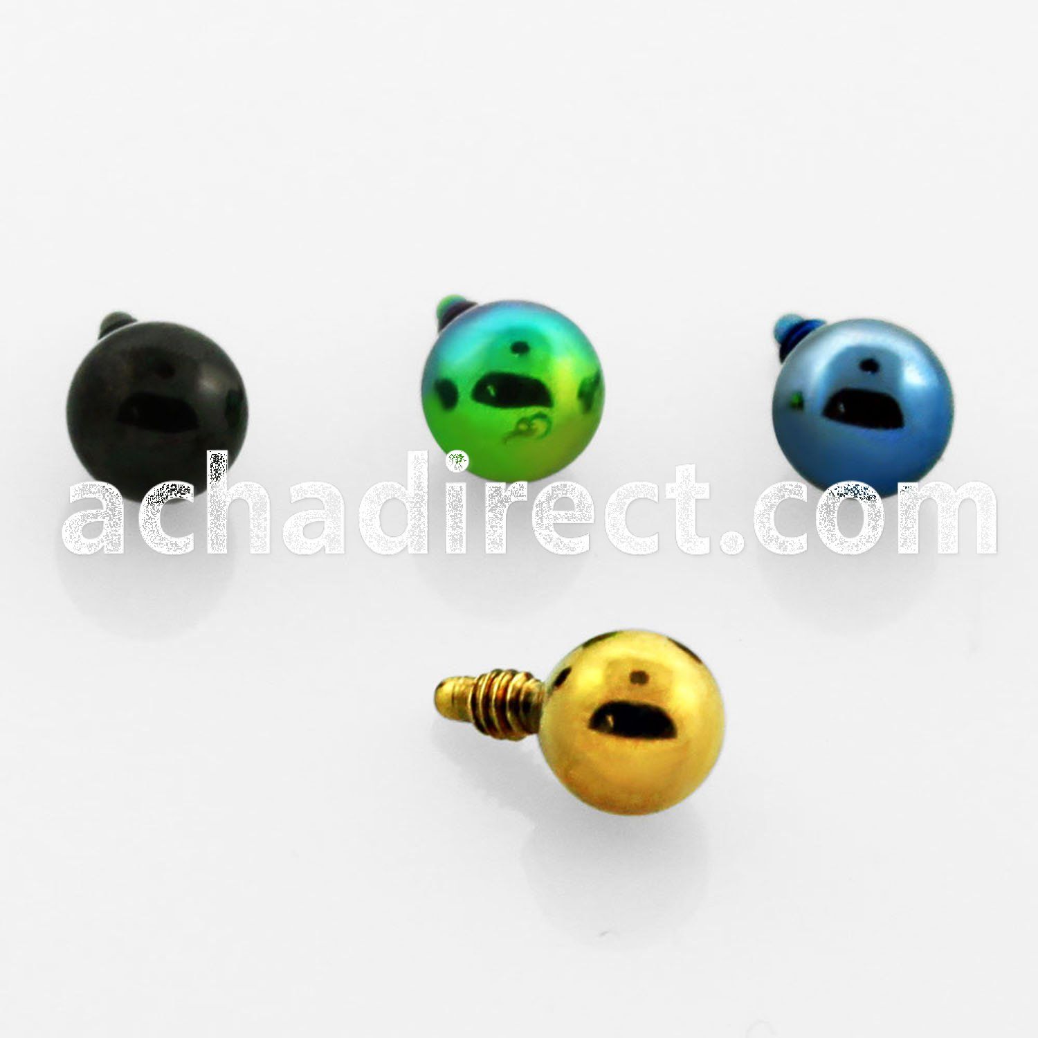itb3 3mm anodized 316l steel dermal ball top for base plate