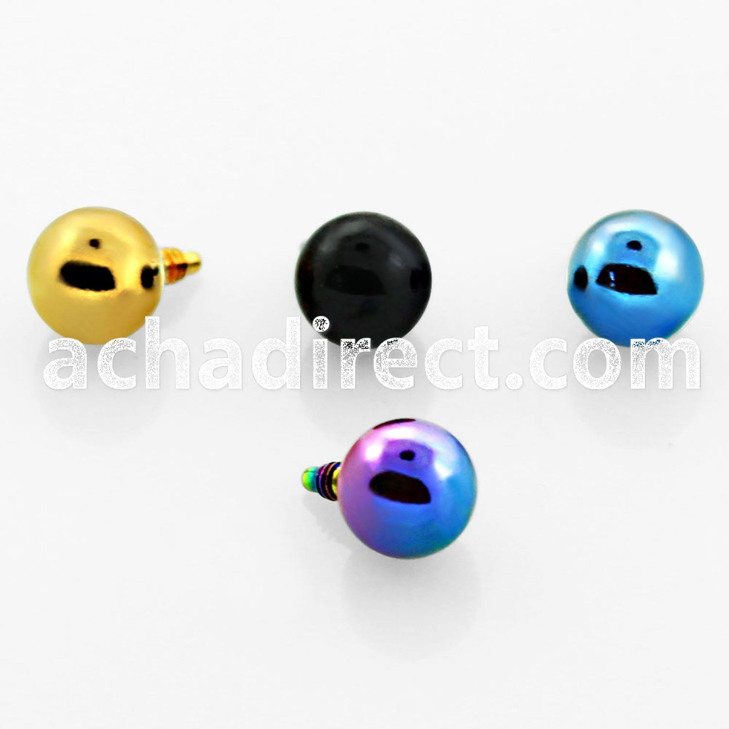 itb4 4mm anodized 316l steel dermal ball top for base plate