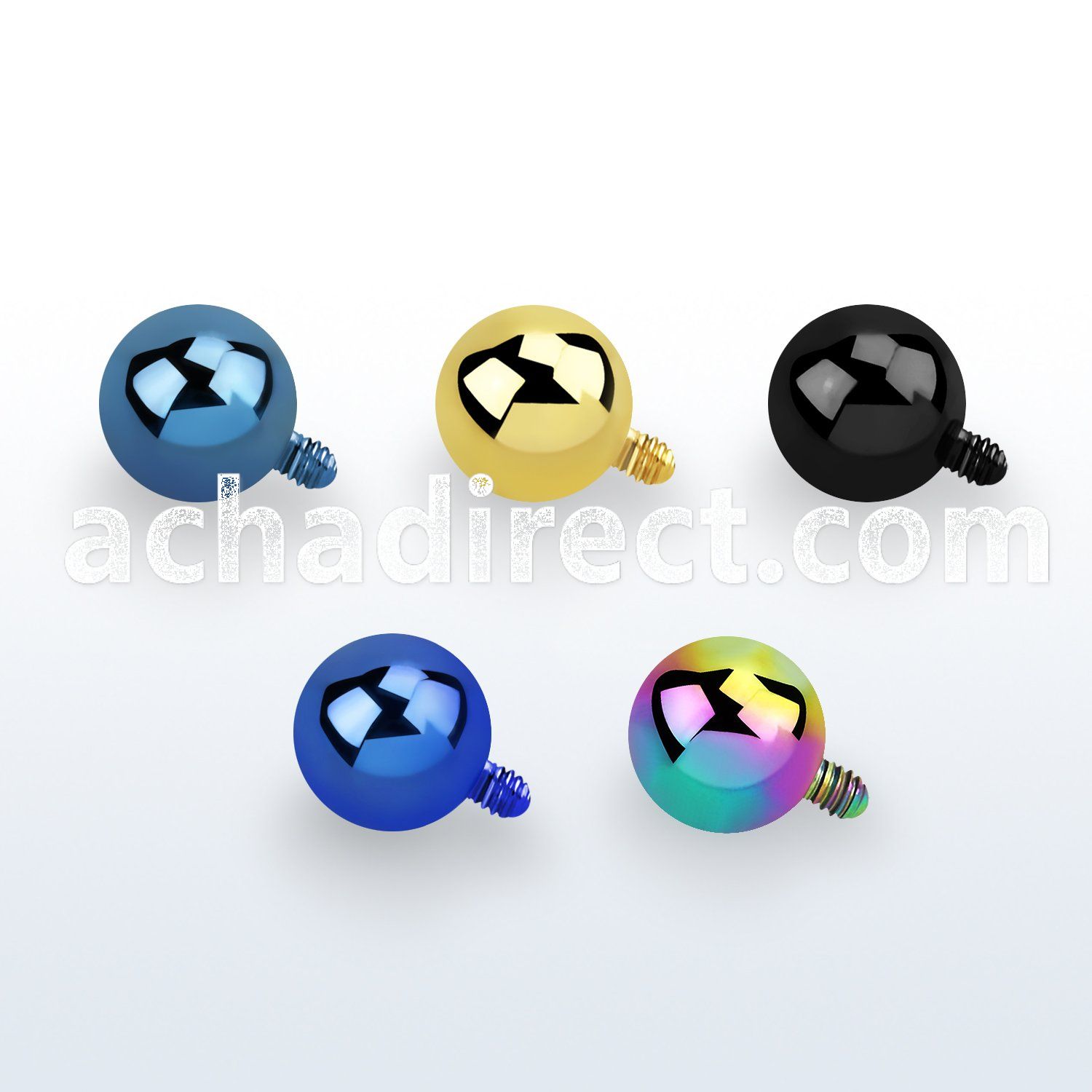 itb5 5mm balle shaped anodized 316l steel dermal anchor top