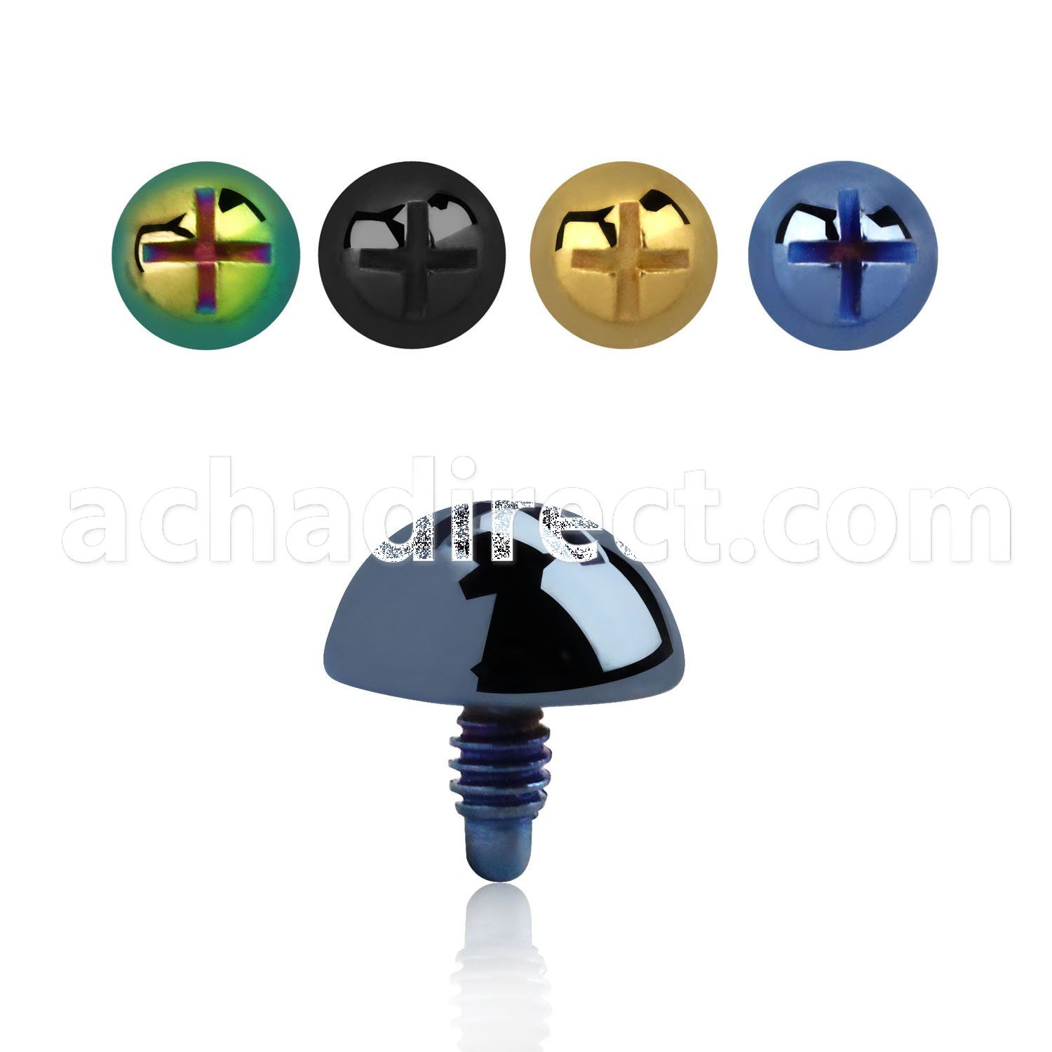 itd4 anodized 316l steel dermal screw nut top for base plate