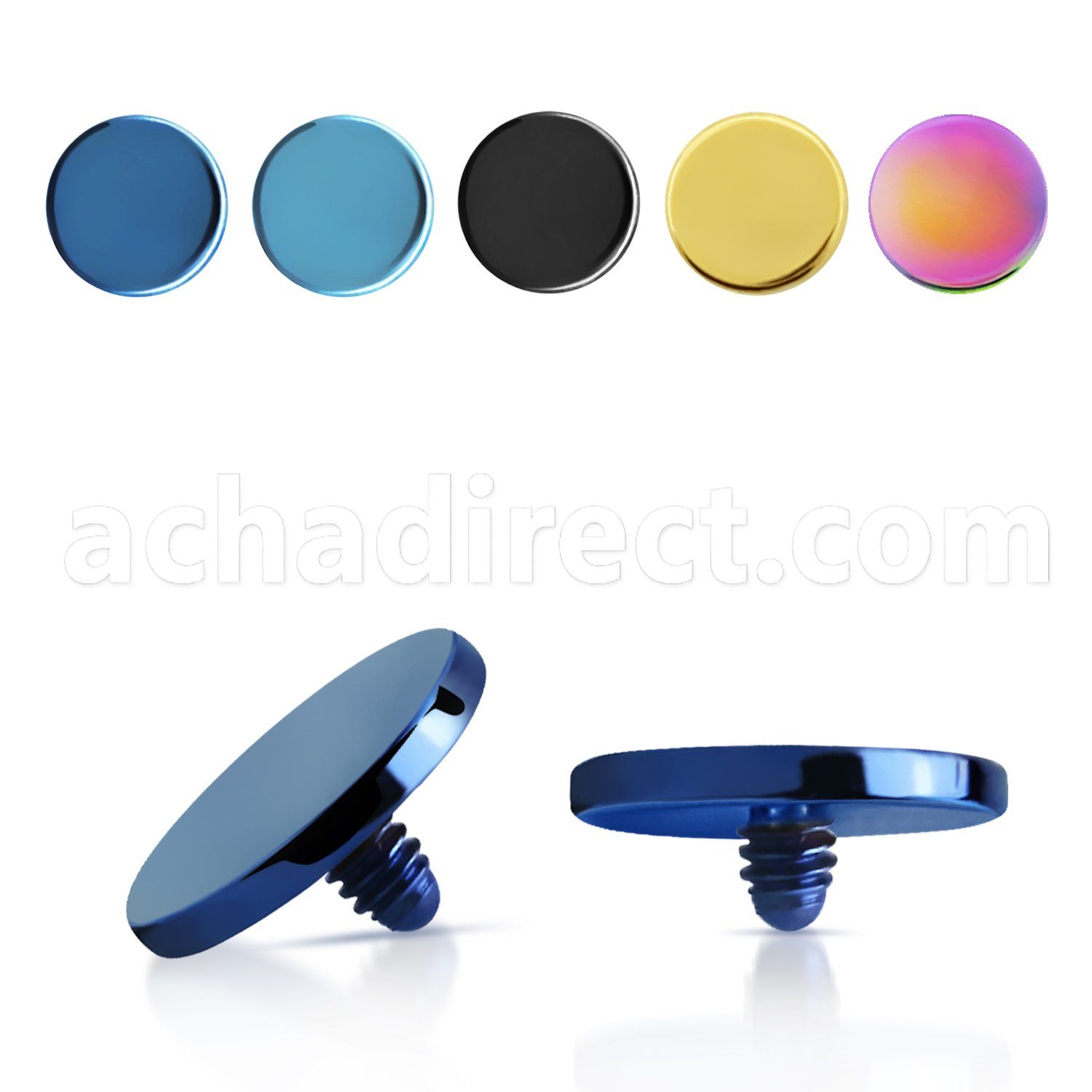 ite5 5mm anodized steel dermal disk top part for base plate