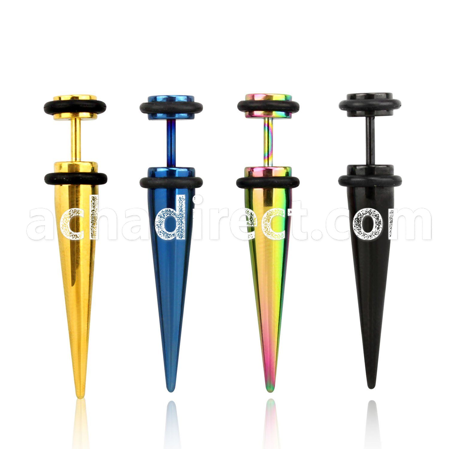 ittp anodized 316l steel fake taper with rubber o rings