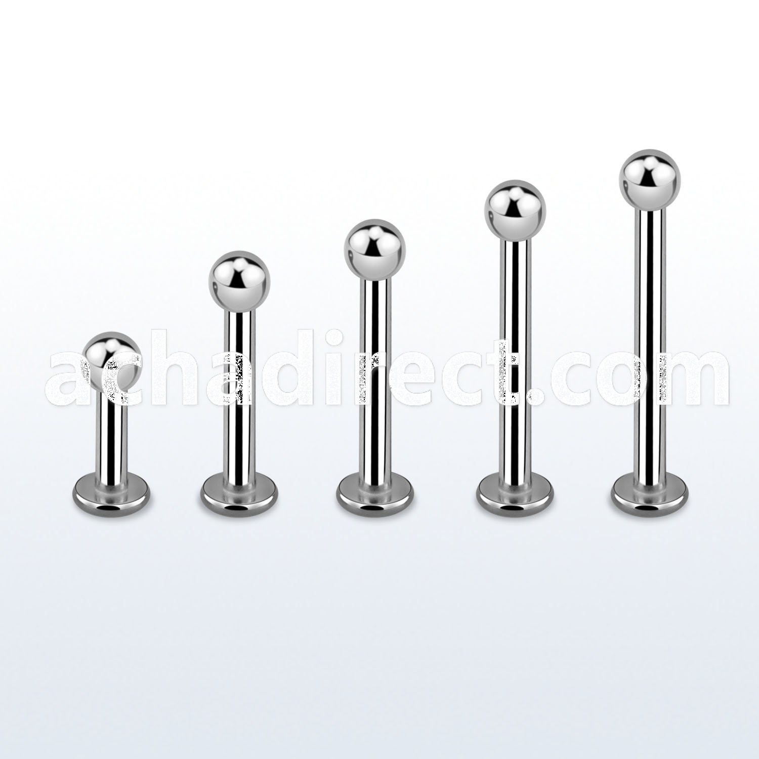 lbb3g 6mm 12mm of surgical steel labret with 3mm ball