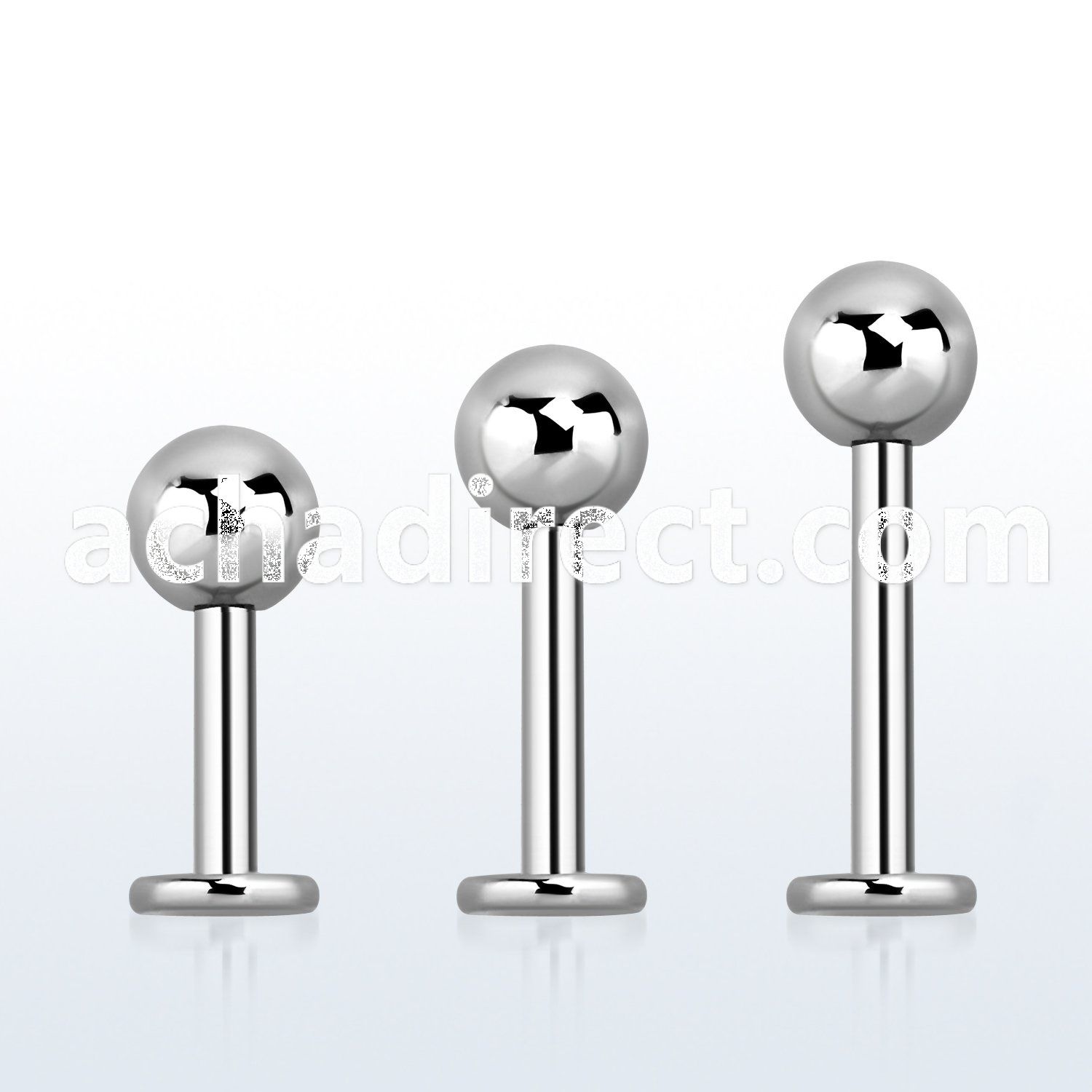 lbb5 6mm 12mm of surgical steel labret with 5mm ball