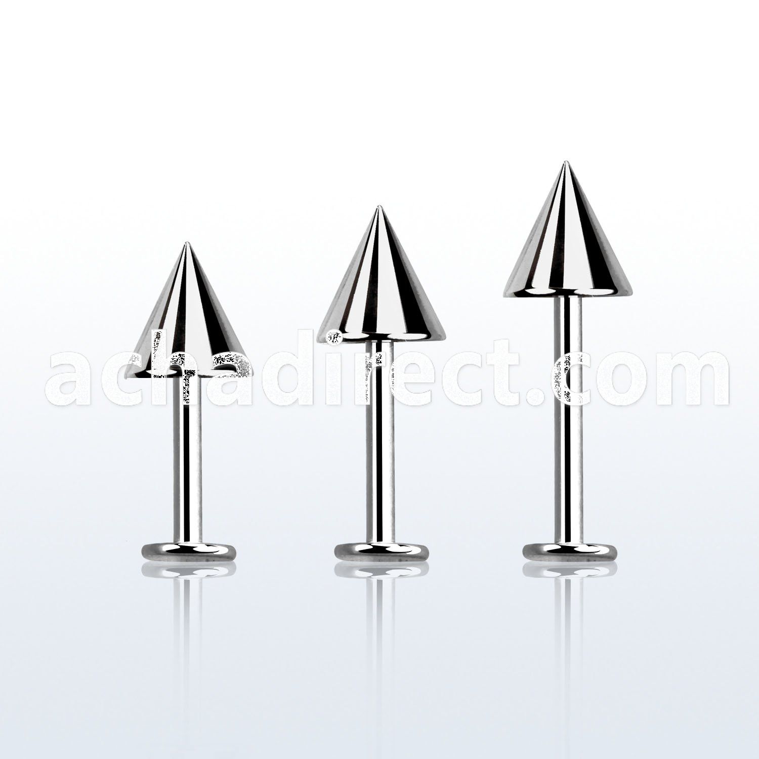 lbcn5s surgical steel labret 16g 1 2mm with a 5mm cone