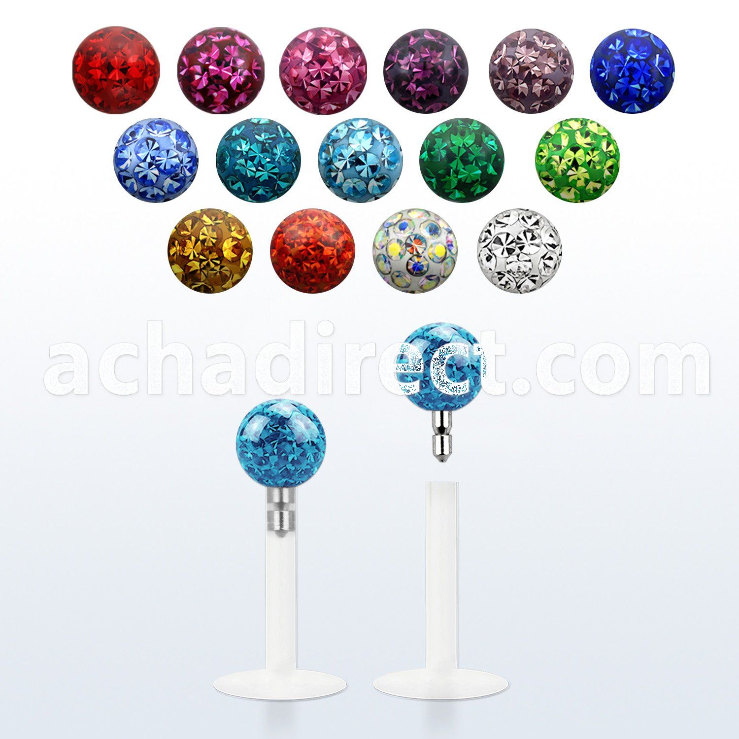 lbifr4 16g bio flexible labret with 4mm ferido ball