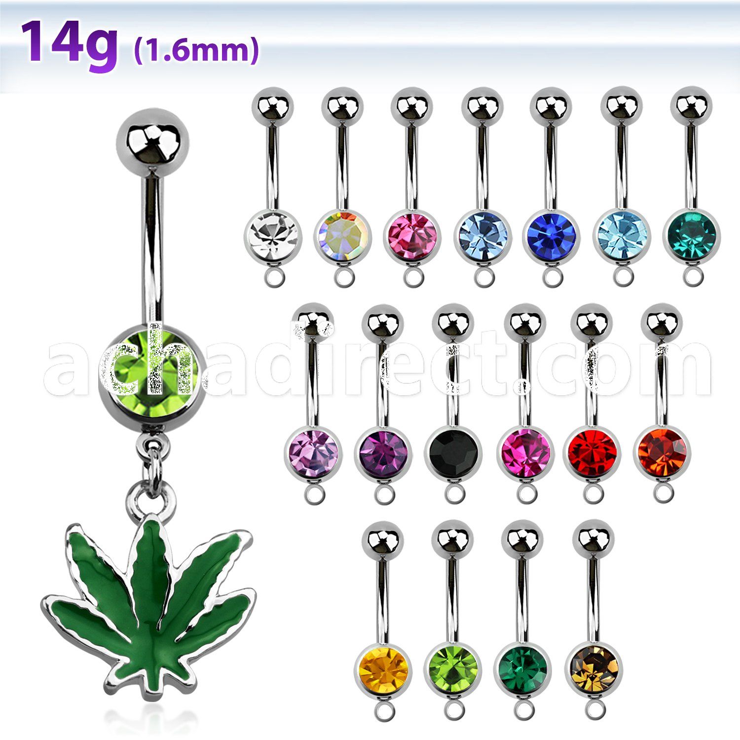 mcd432 steel belly banana w dangling green marihuana leaf