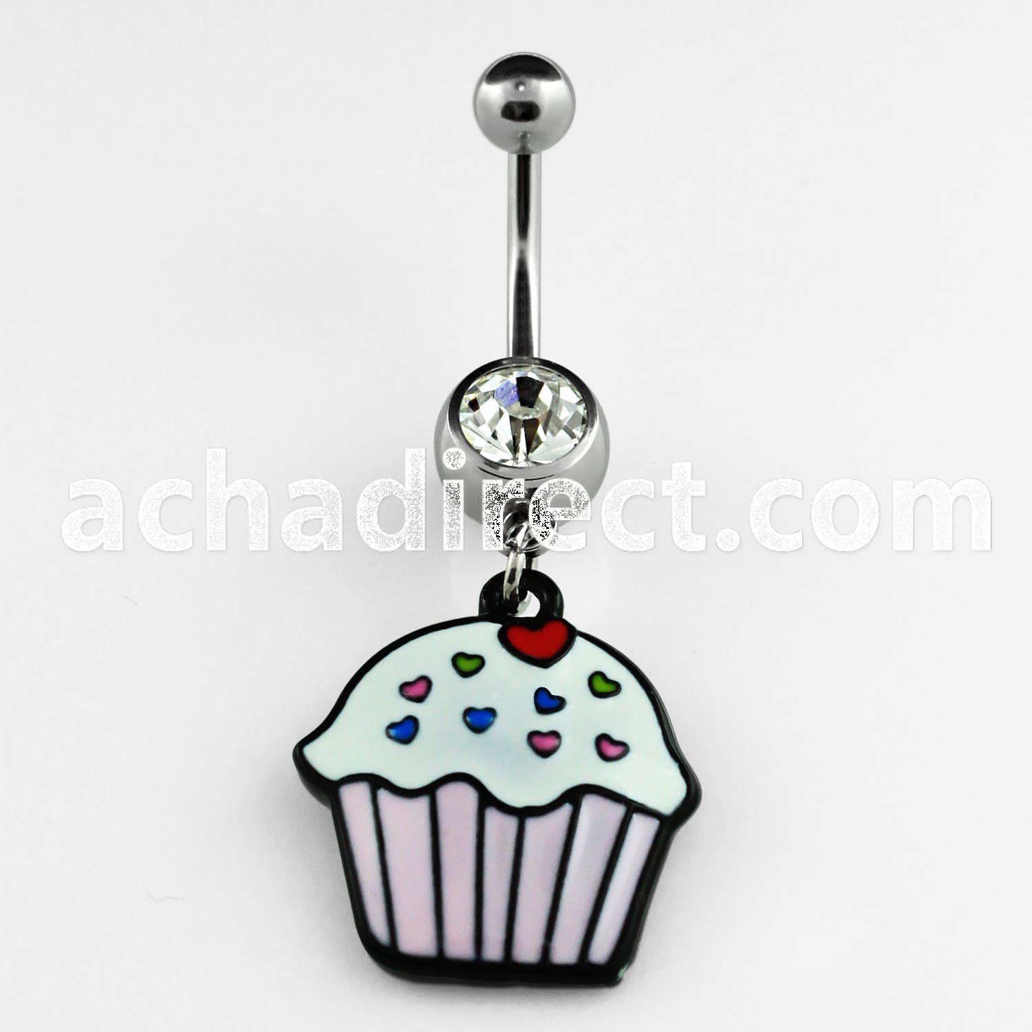 mcd456 315l steel banana with jewel ball painted cupcake