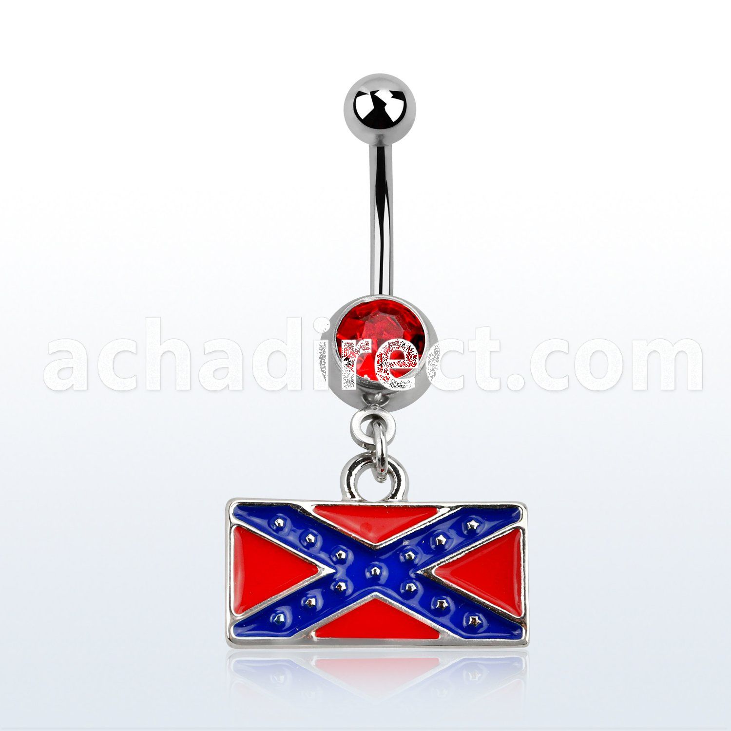 mcd555 belly banana w a dangling painted confederate flag