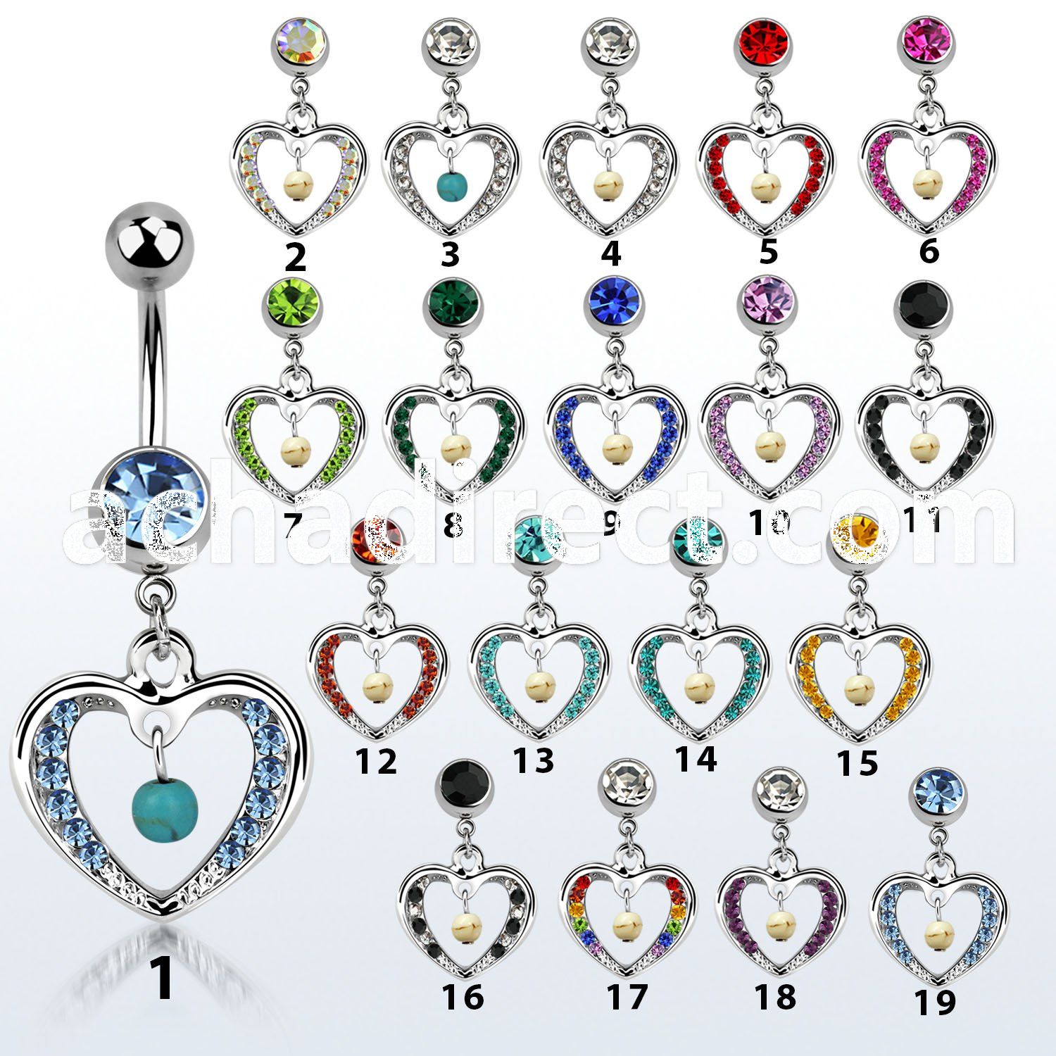 mcd571tq steel belly banana w a round turquoise in a heart