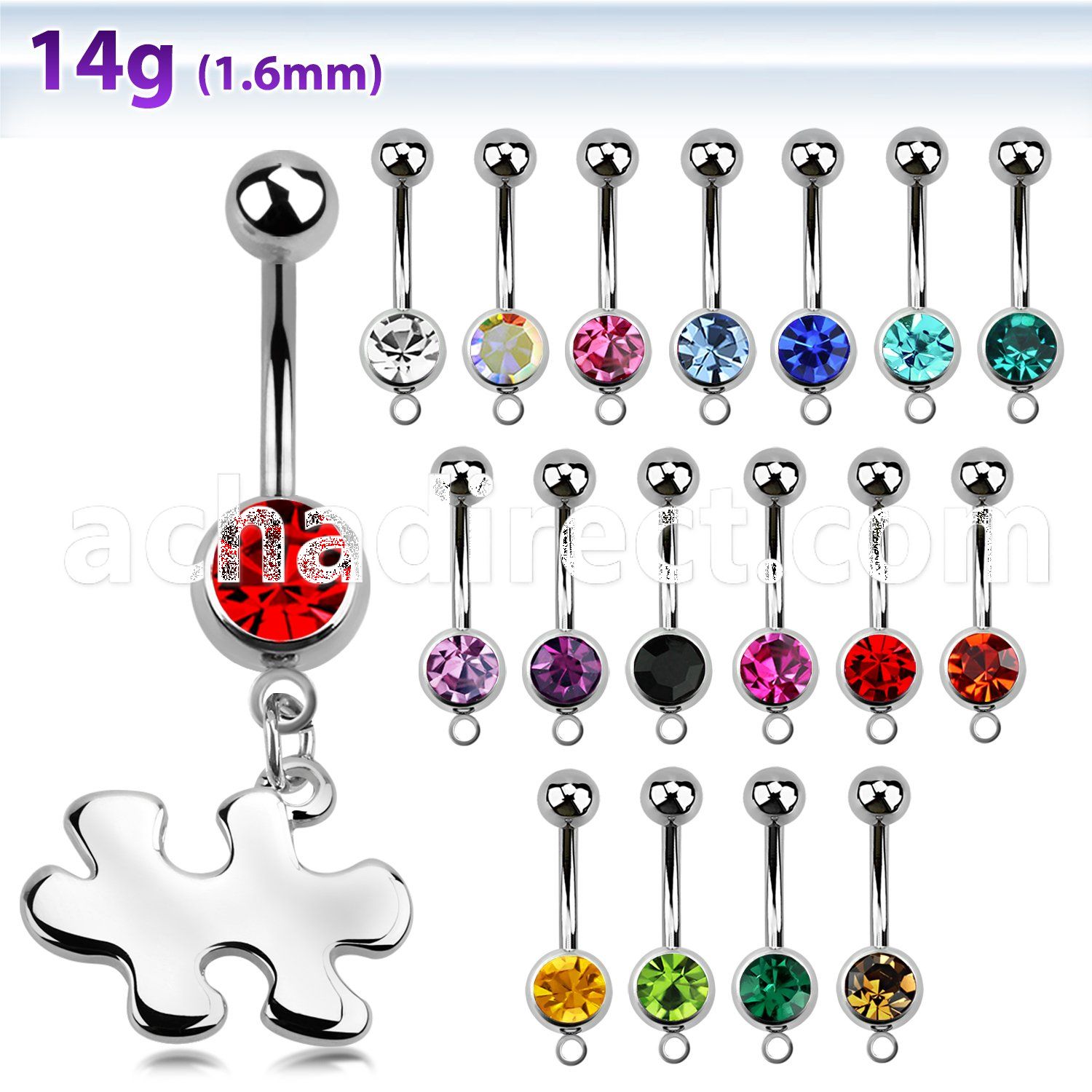 mcd615 belly banana w a dangling autism awareness symbol